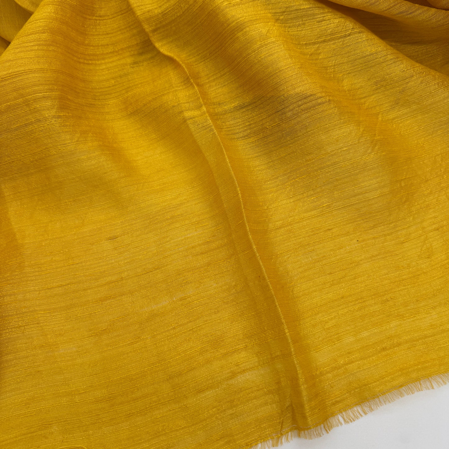 Kanaktara: Yellow Tussar Silk Saree with Sequins