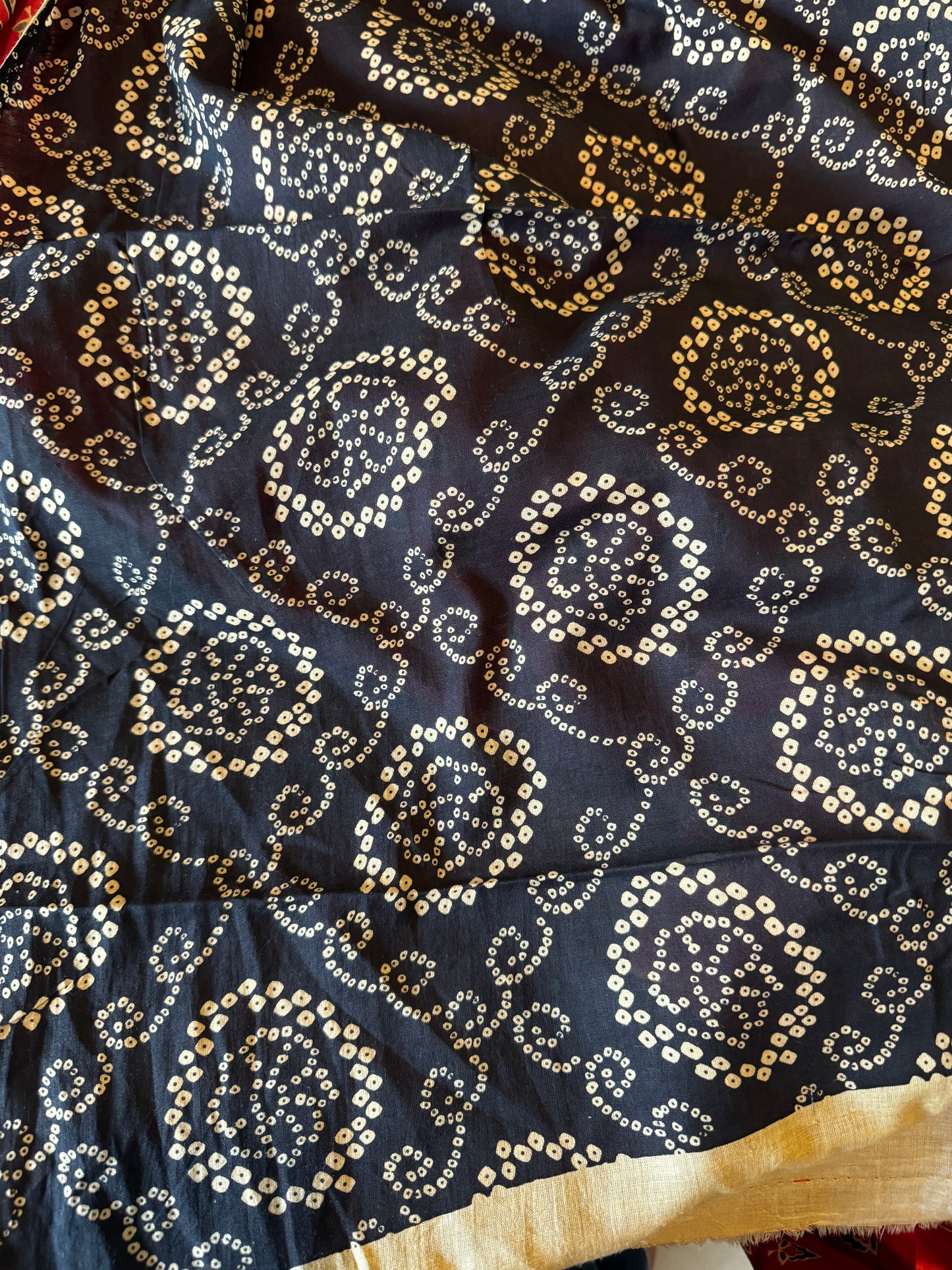 Anindita: Red Sanganeri Block Print Saree