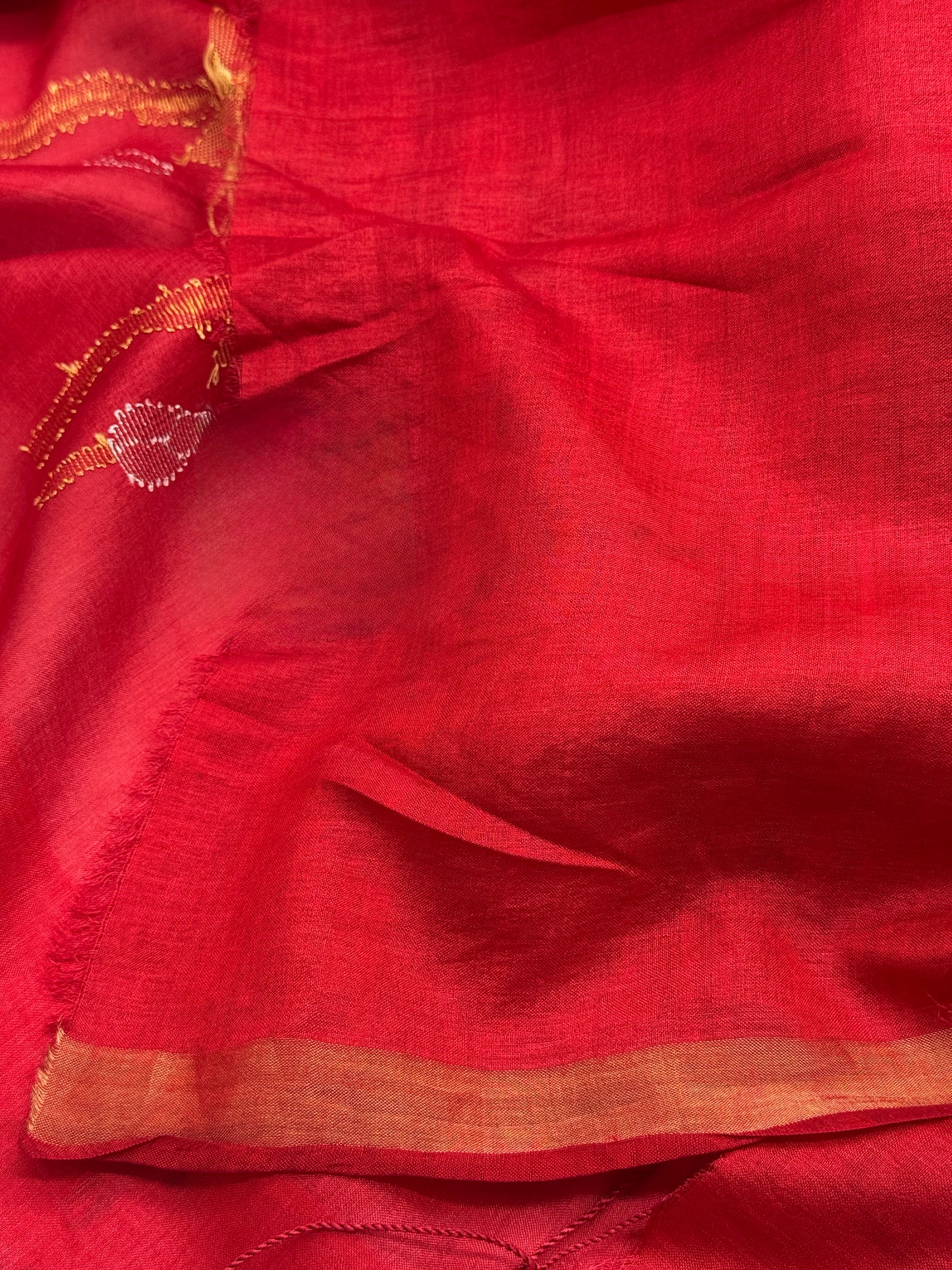 Sindoor: Red Tussar Silk Saree