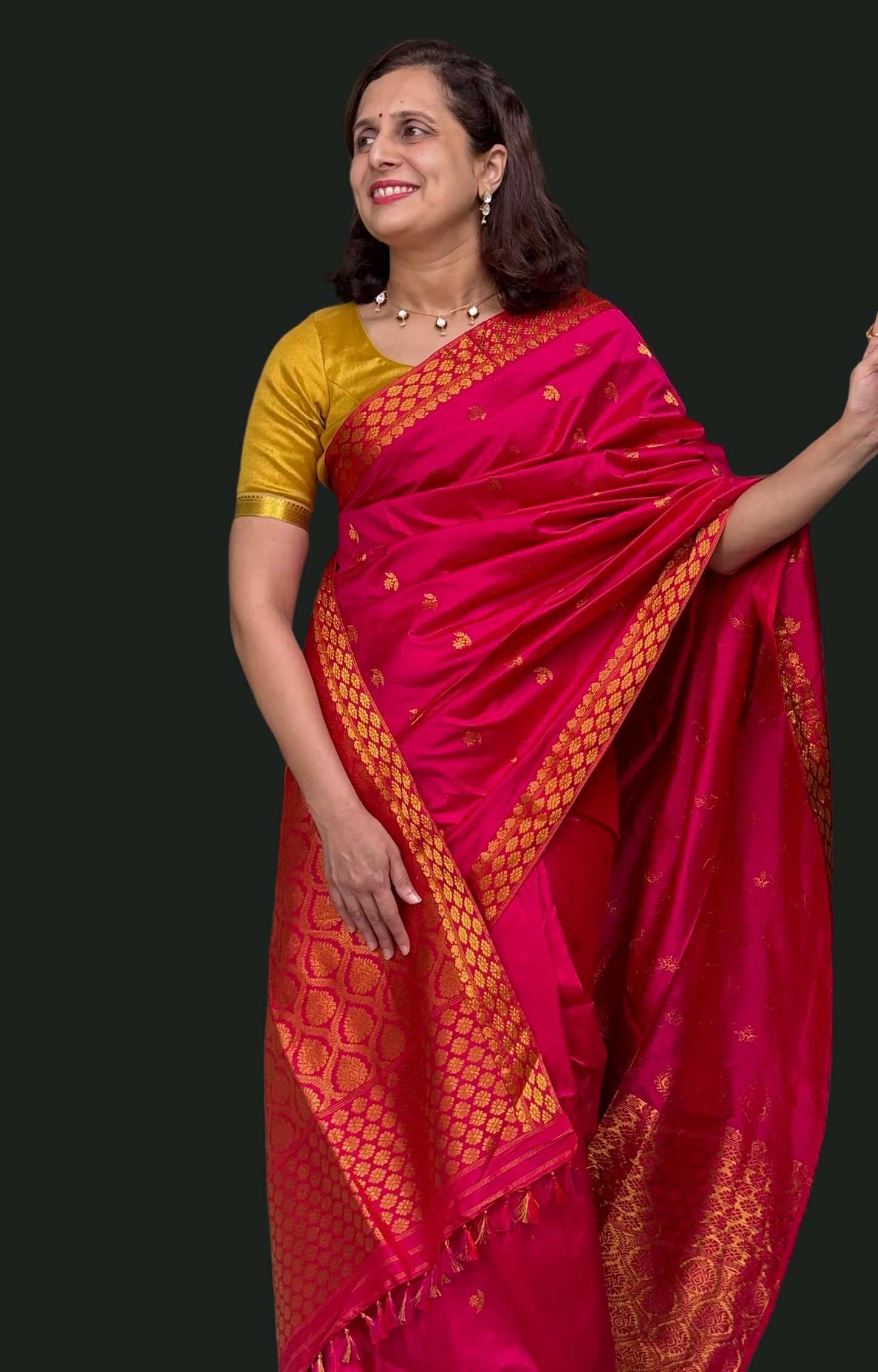 Monica: Pink Paat Silk Saree