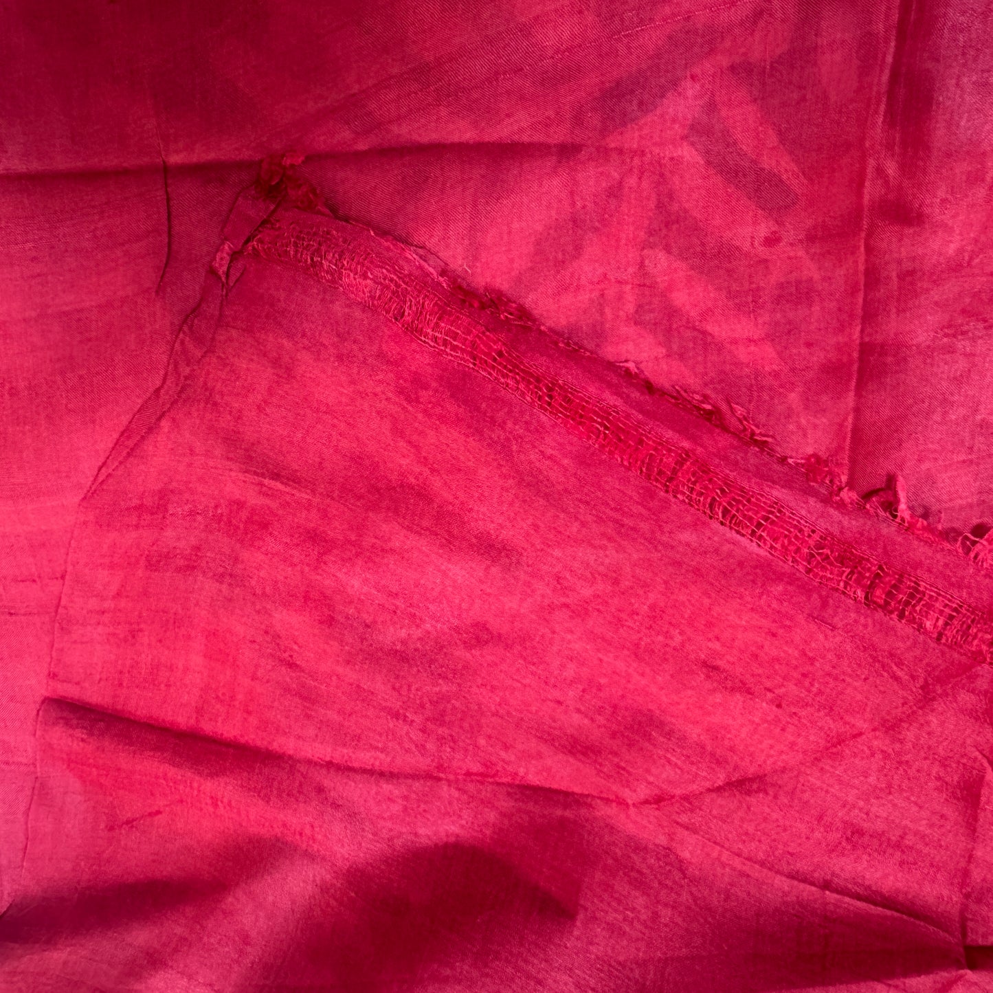 Raunak: Multicolored Batik Hand-painted Tussar Silk Saree