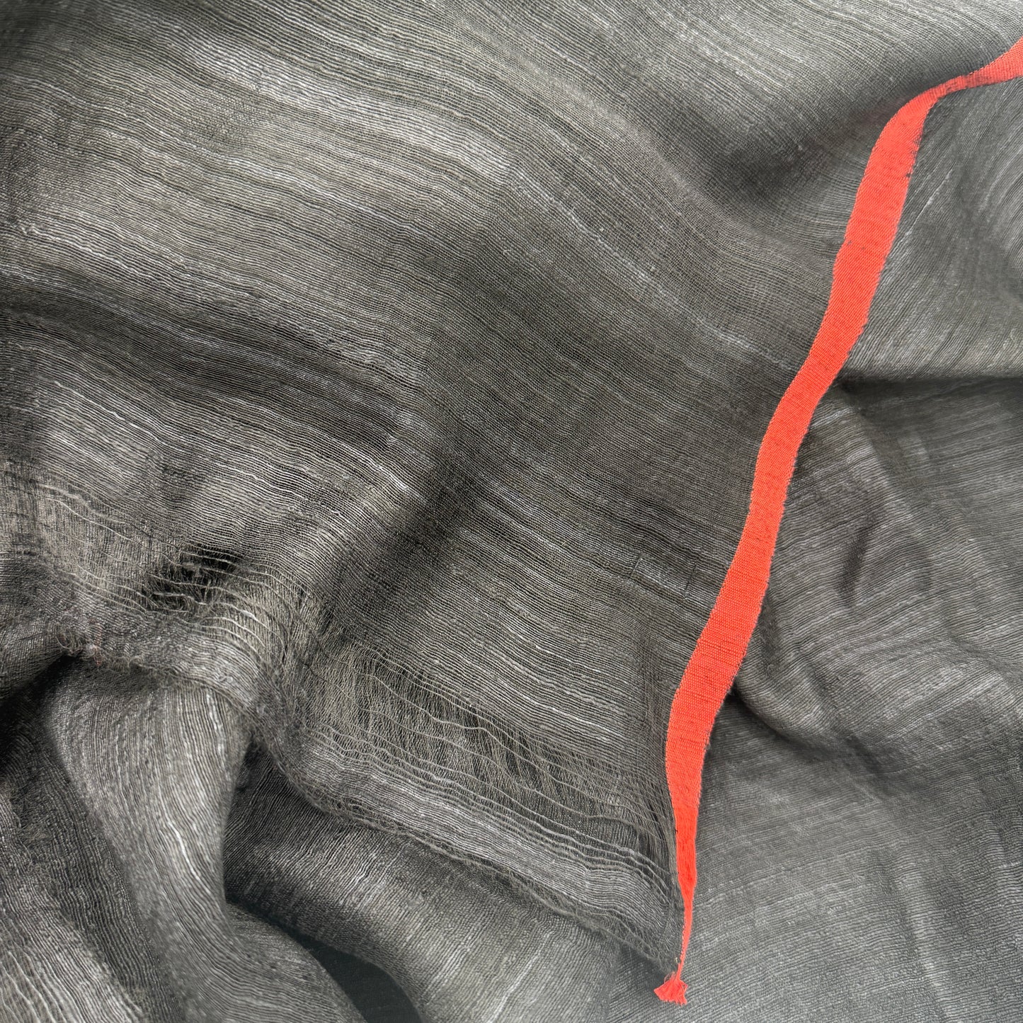 Nightbloom: Black Matka Silk Saree with Translucent Muslin Pallu