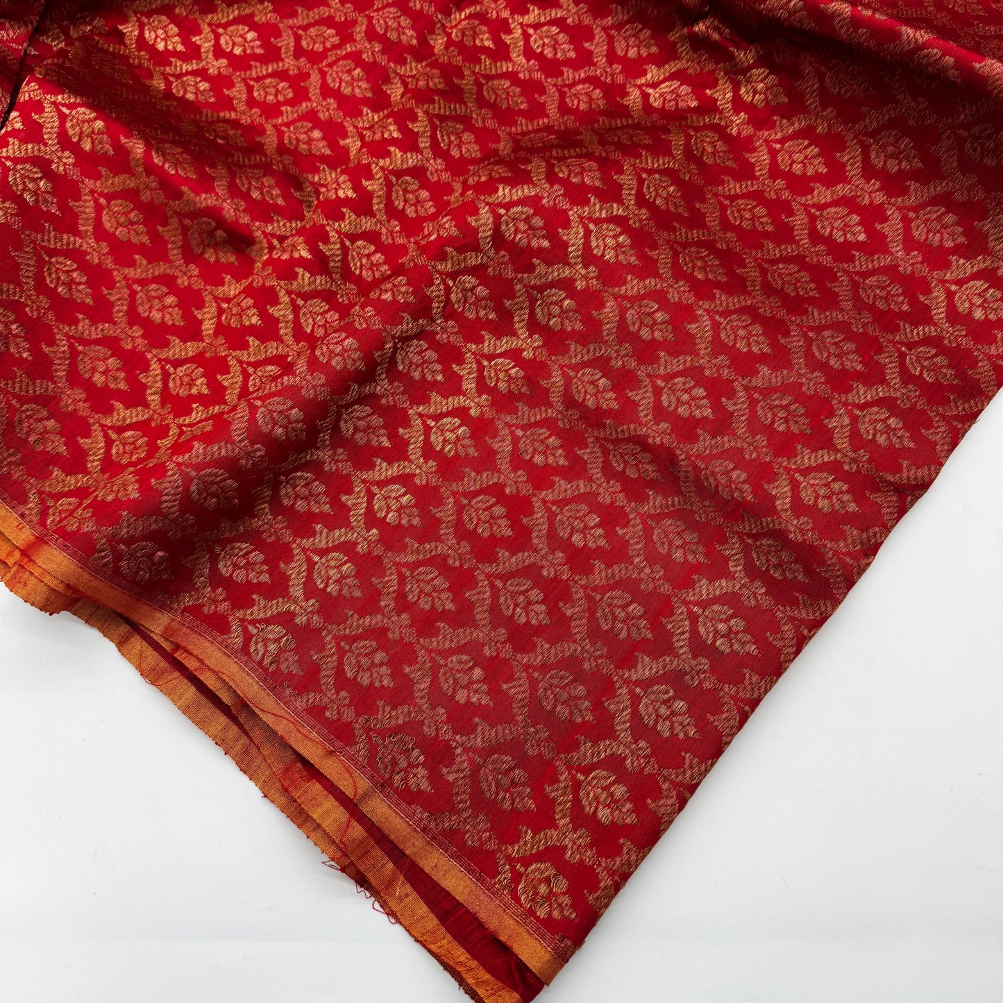 Ember: Red Raw Silk Banarasi Saree with Ombré Shading