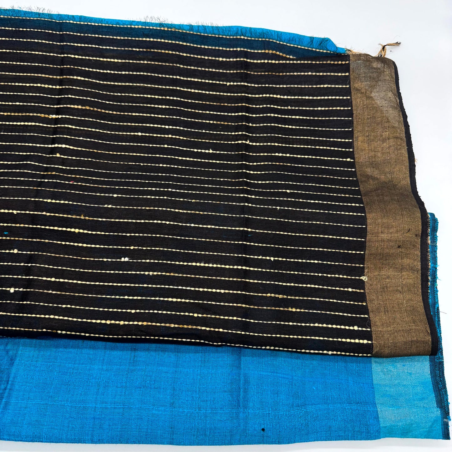 BLUE GHICHA SILK SAREE