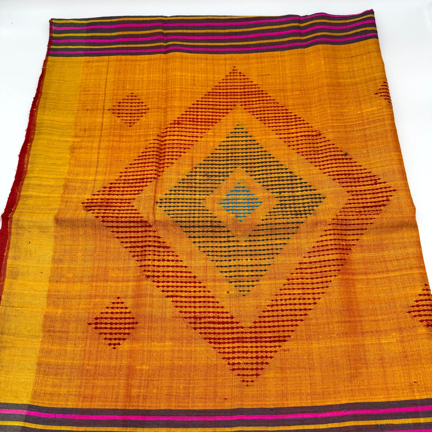 RED GHICHA SILK SAREE