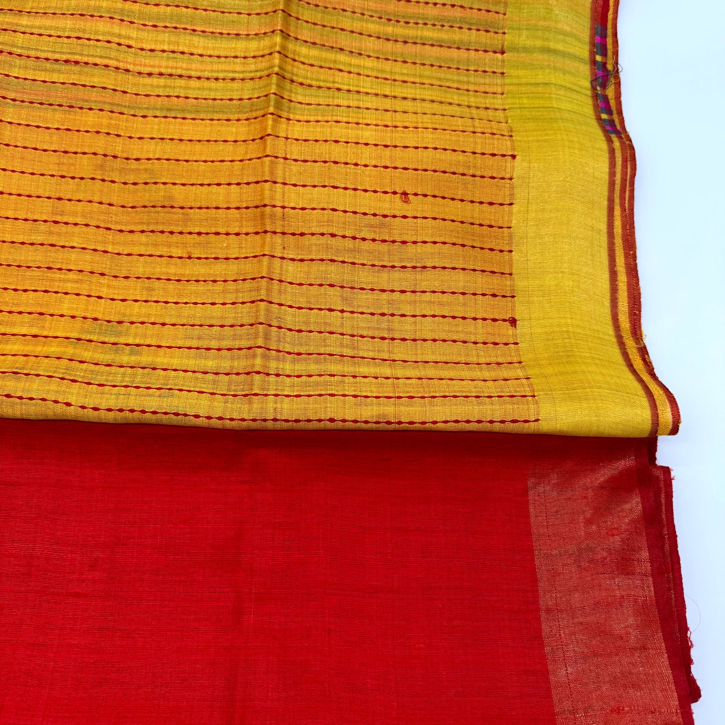 RED GHICHA SILK SAREE