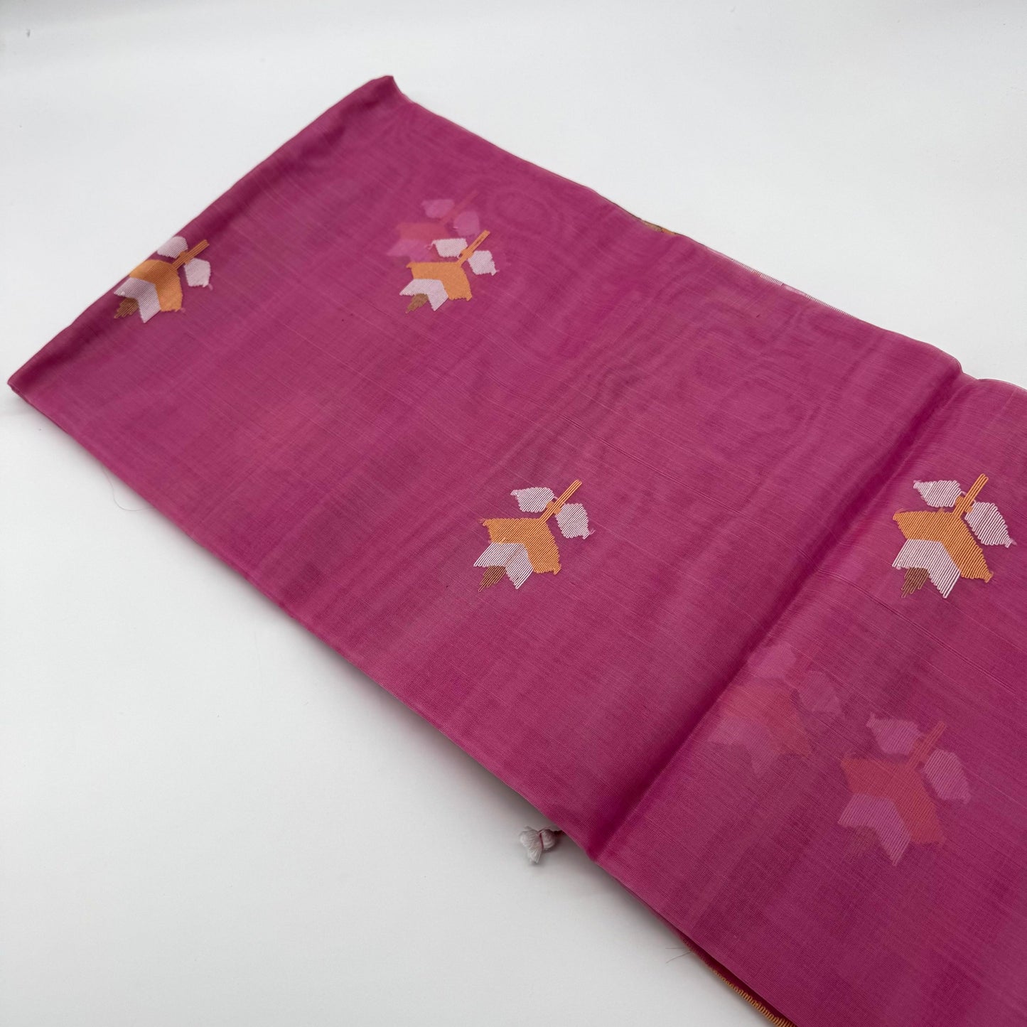 PINK MUSLIN JAMDANI SAREE