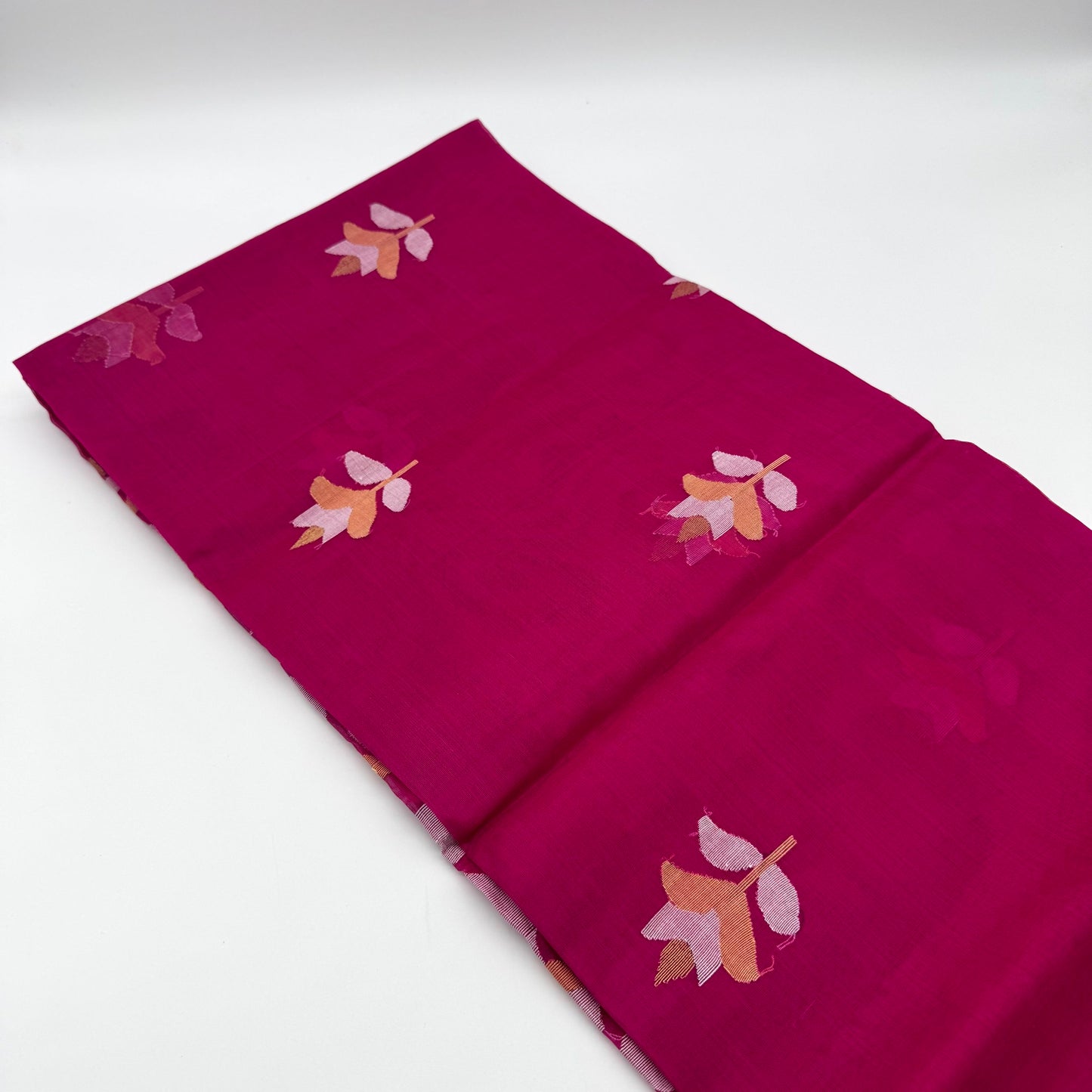 PINK MUSLIN JAMDANI SAREE