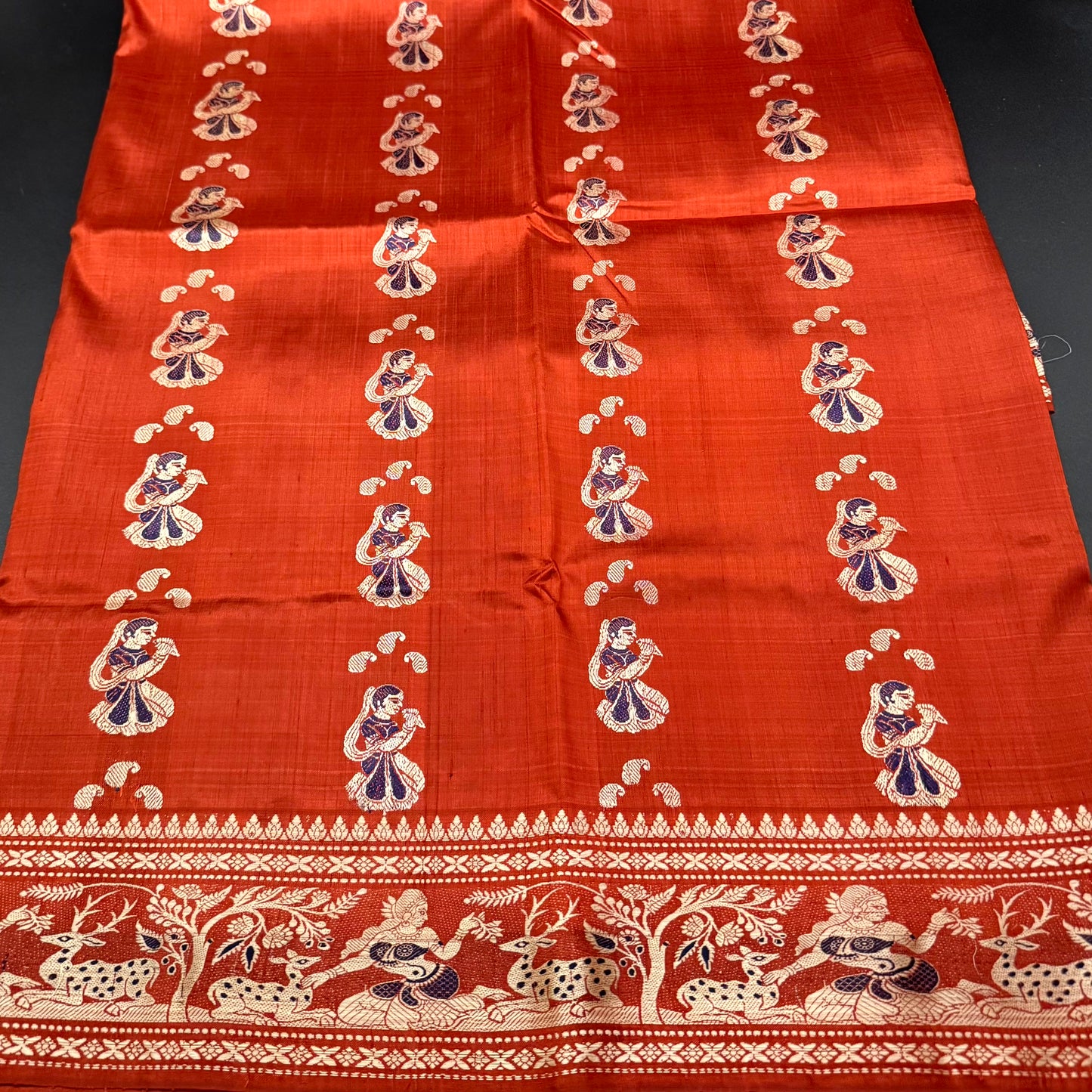 RUST BALUCHARI SILK SAREE