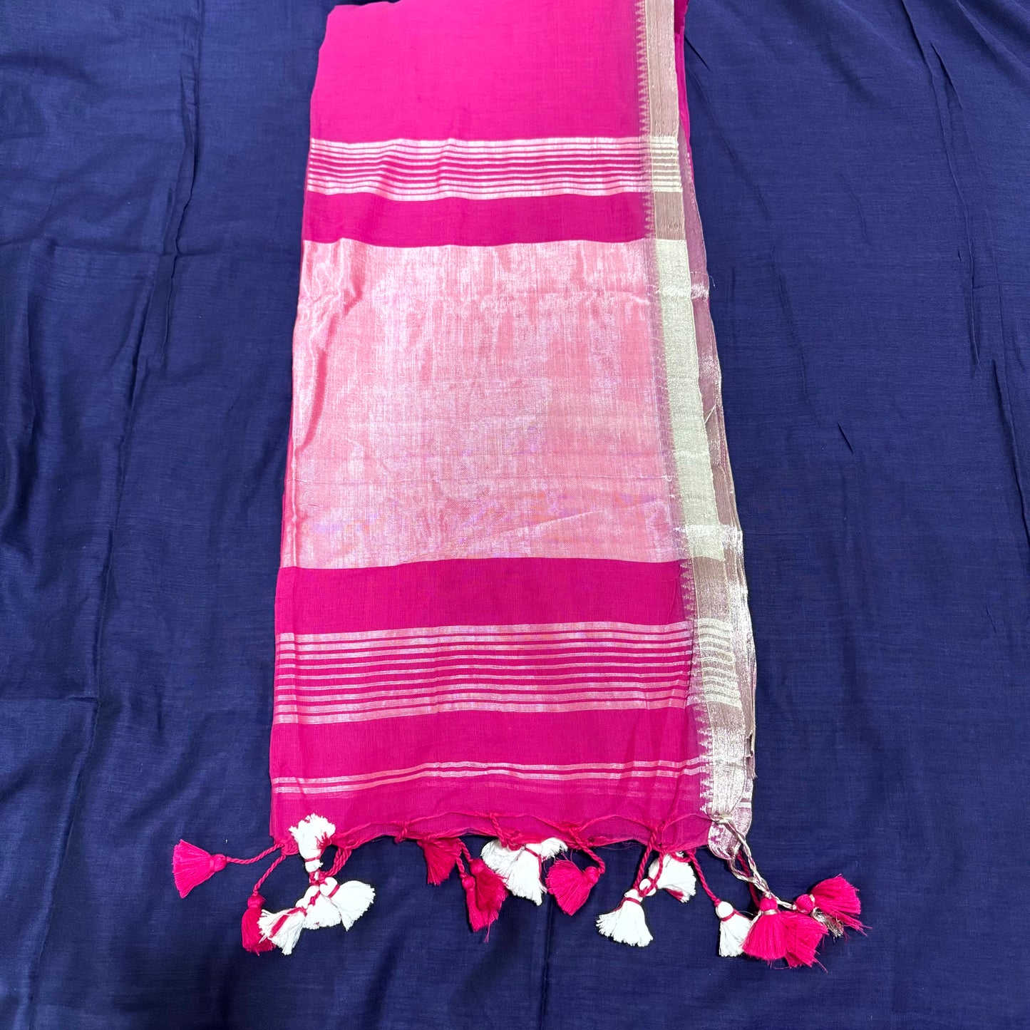 PINK MUL COTTON SAREE