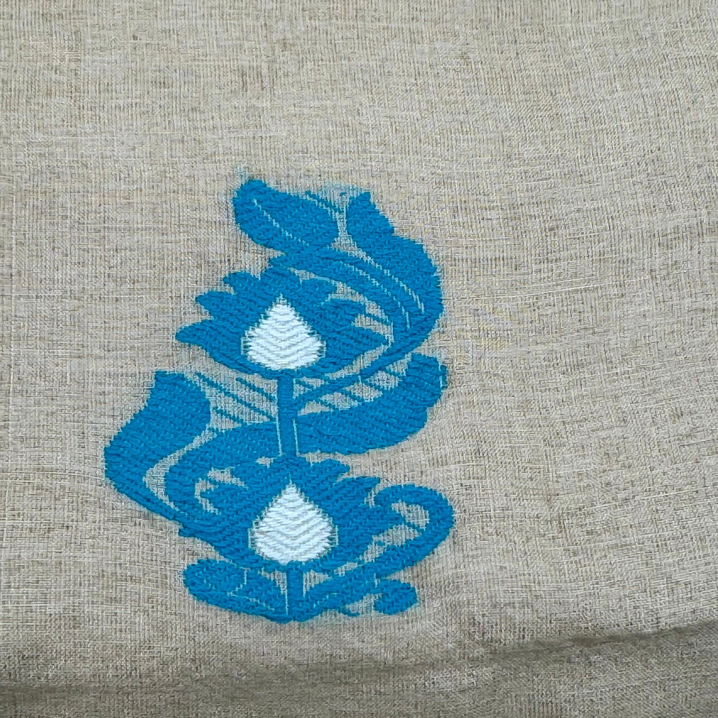 BLUE TUSSAR SILK SAREE