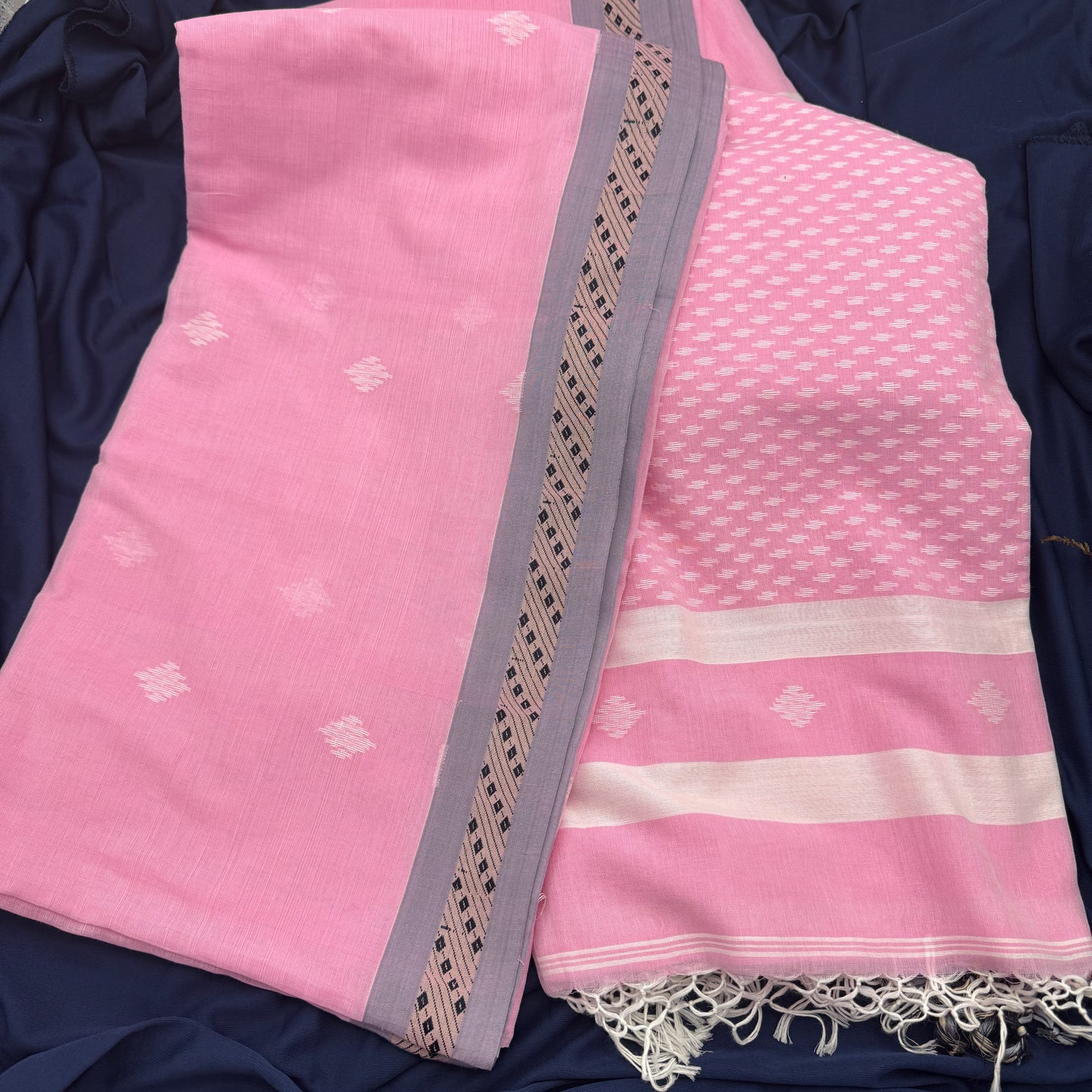 Golapi - Pink Assam Handloom Cotton Saree