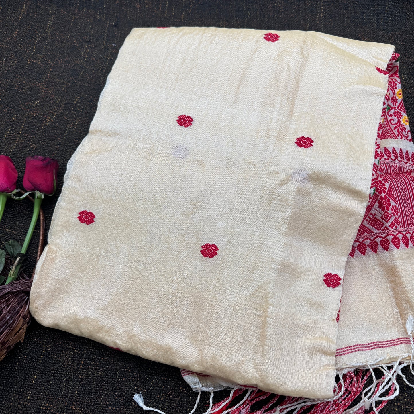 Rang-Riti: Tussar Silk Saree with Assamese Motifs