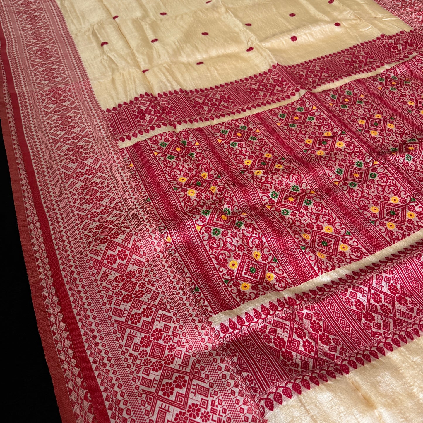 Rang-Riti: Tussar Silk Saree with Assamese Motifs