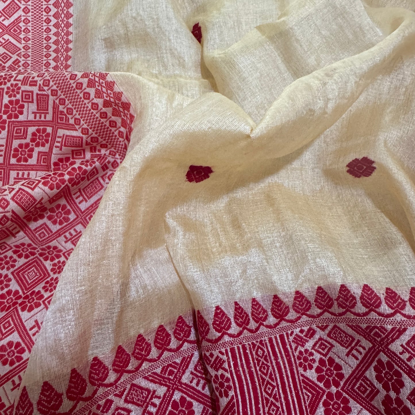 Rang-Riti: Tussar Silk Saree with Assamese Motifs