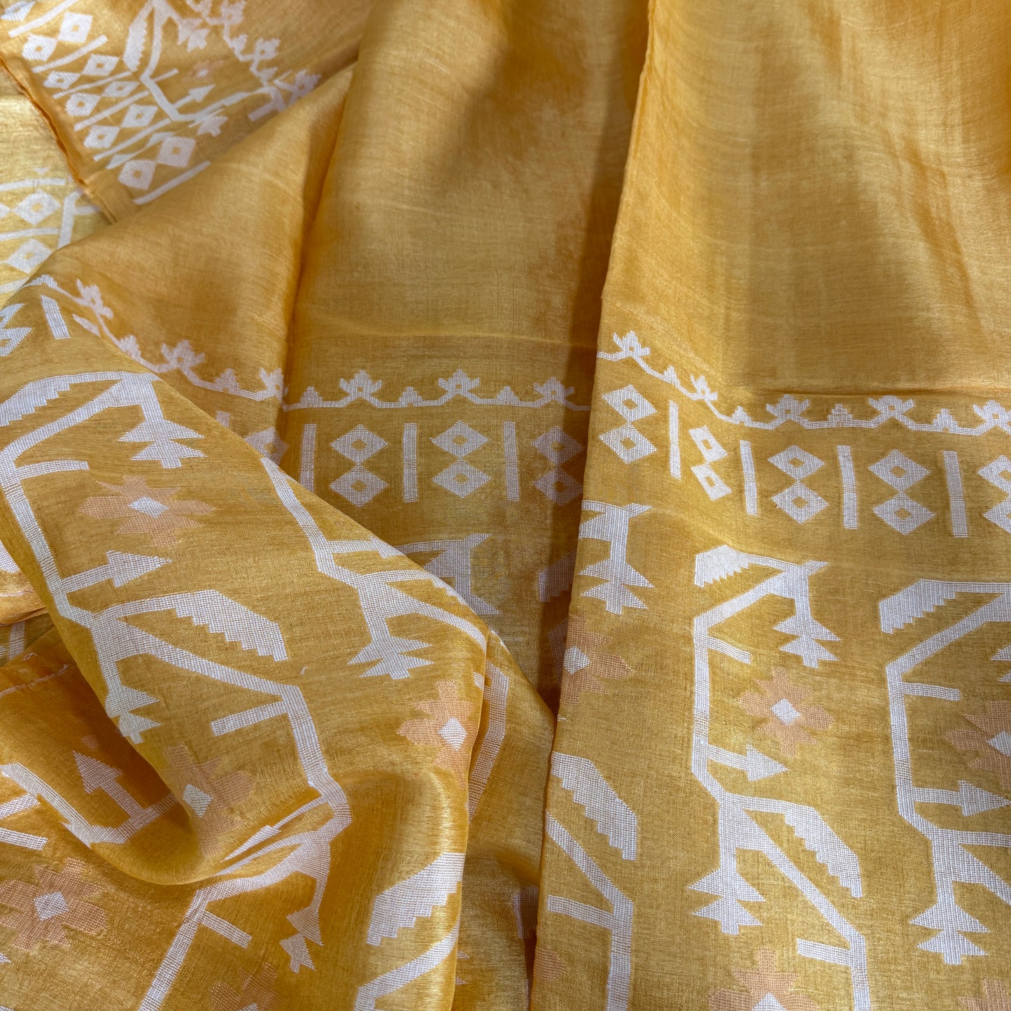 Shonaar Tara: Tussar Silk saree with Jamdani Motifs