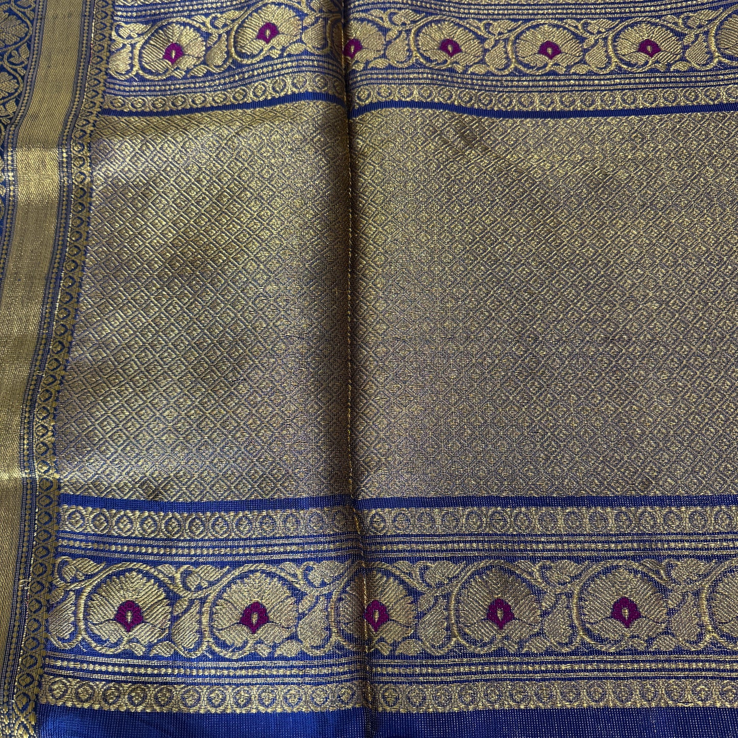 Neelkamal: Blue Muslin Tissue Silk Saree