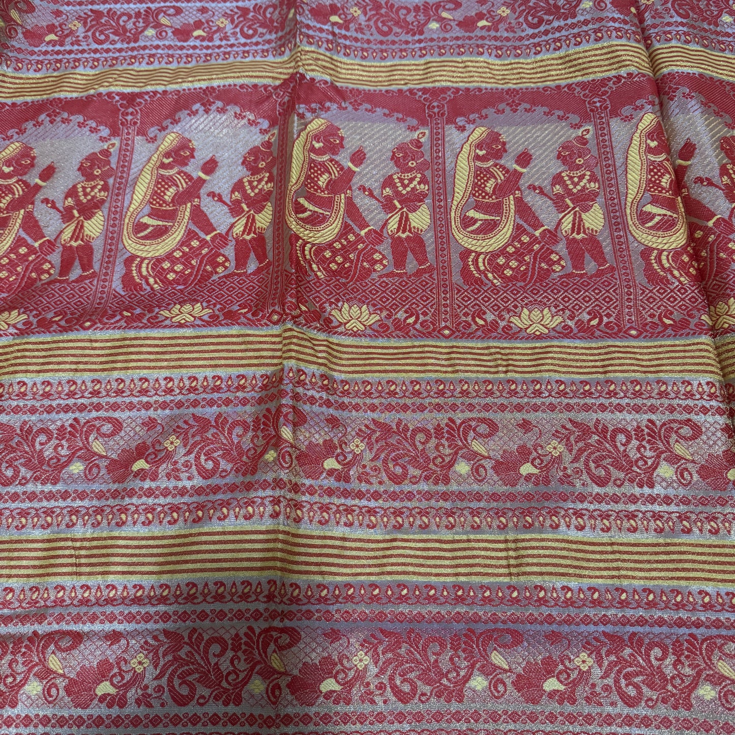 Raag-Rang: Gold Tissue Silk Baluchari Saree