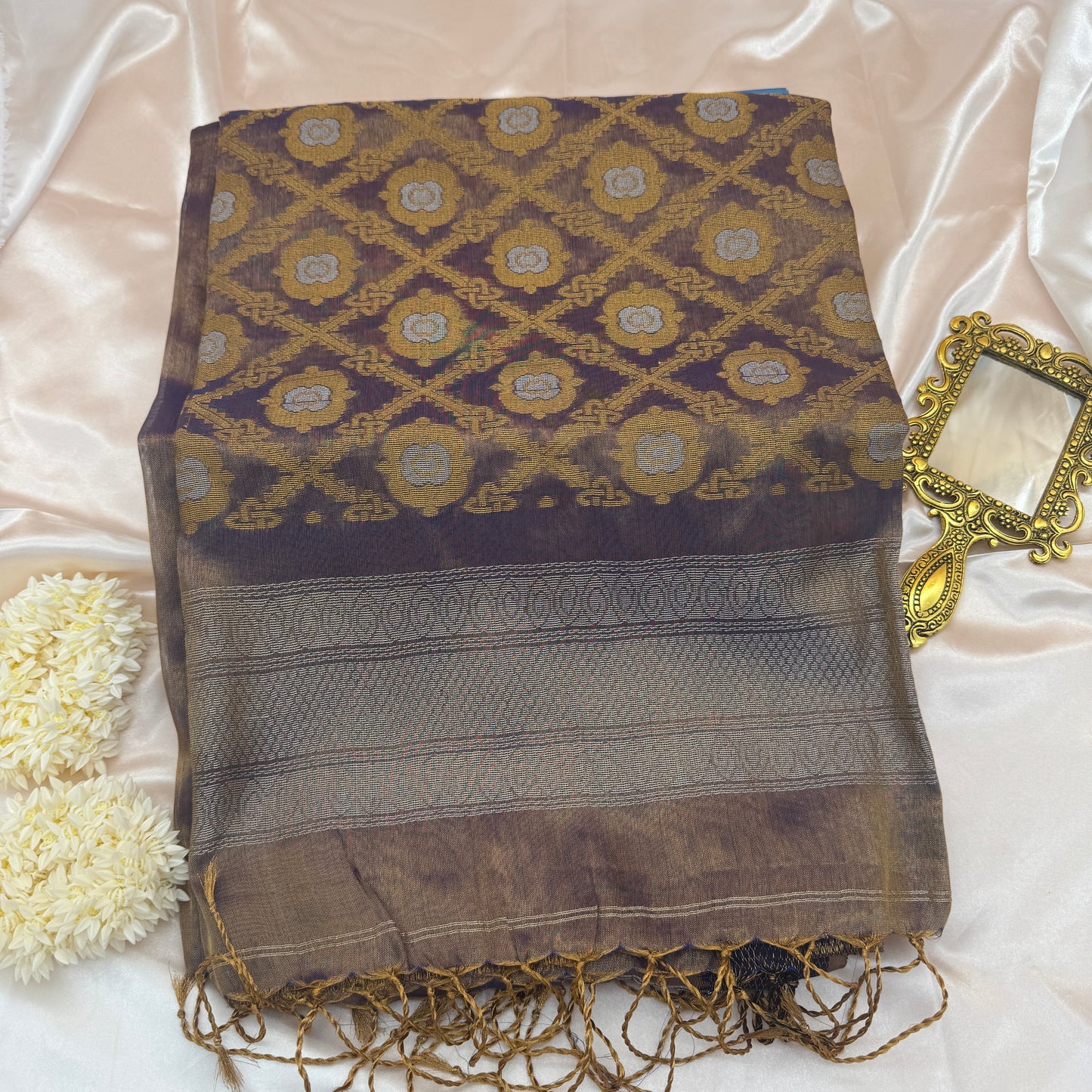Nilanjali: Blue Tissue Silk Saree