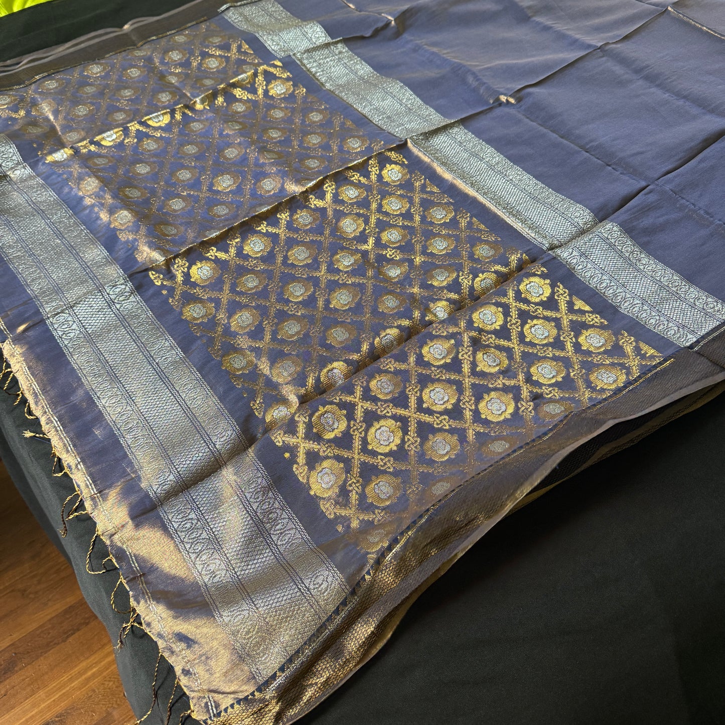Nilanjali: Blue Tissue Silk Saree