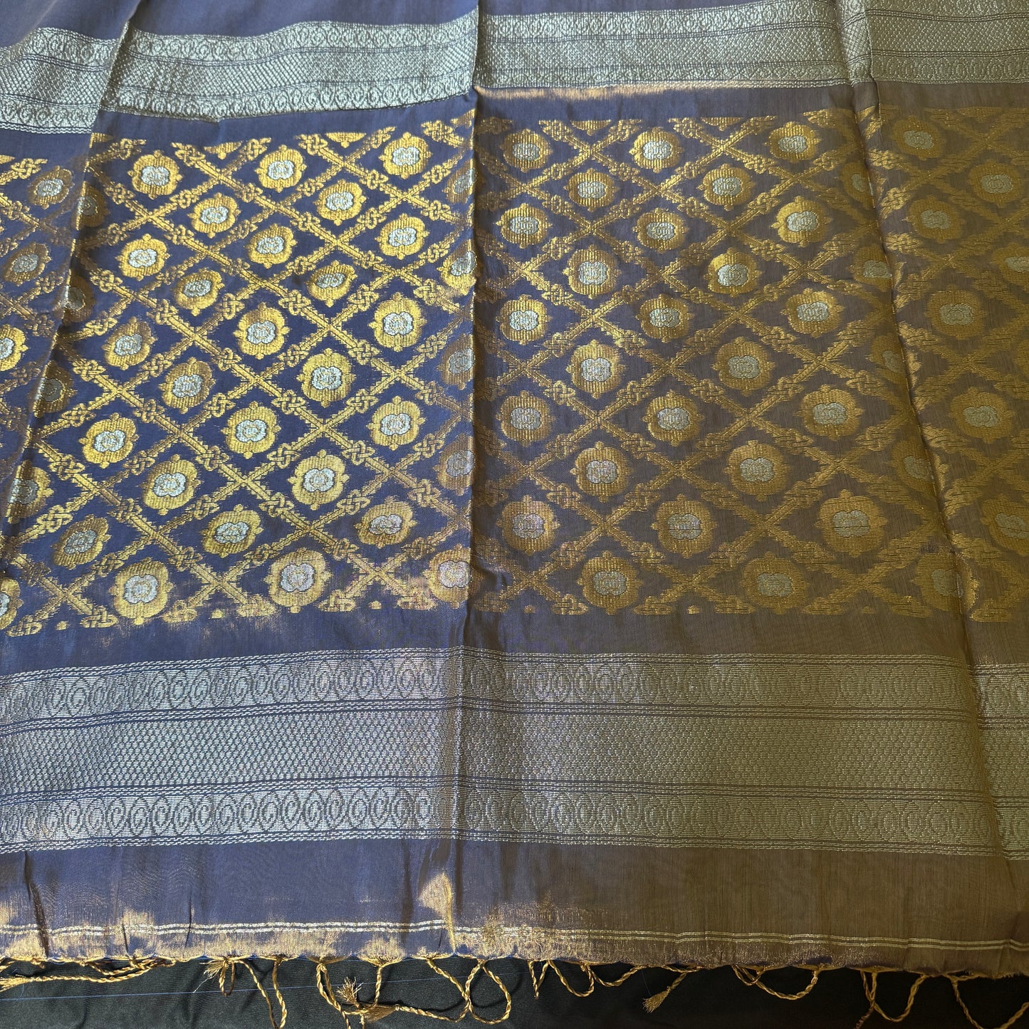Nilanjali: Blue Tissue Silk Saree