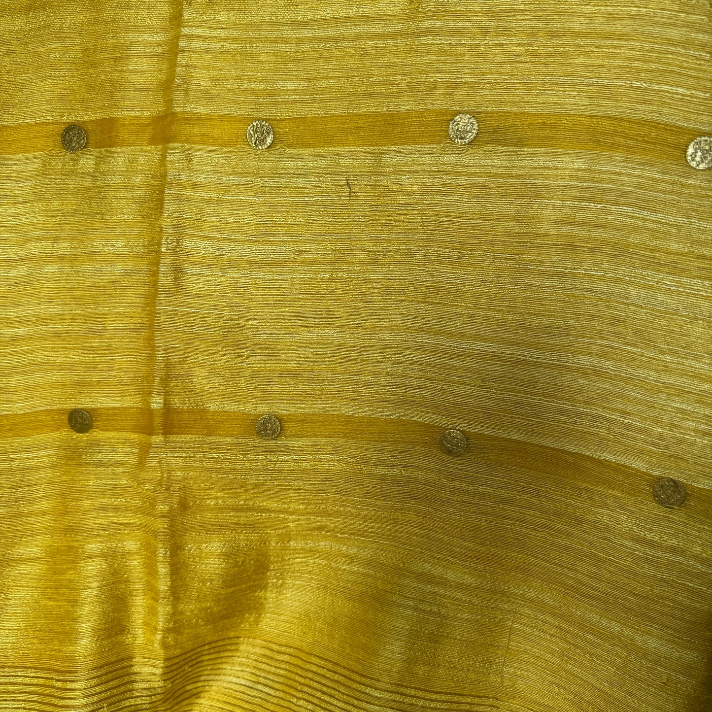 Mohar: Yellow Handwoven Matka Silk Saree