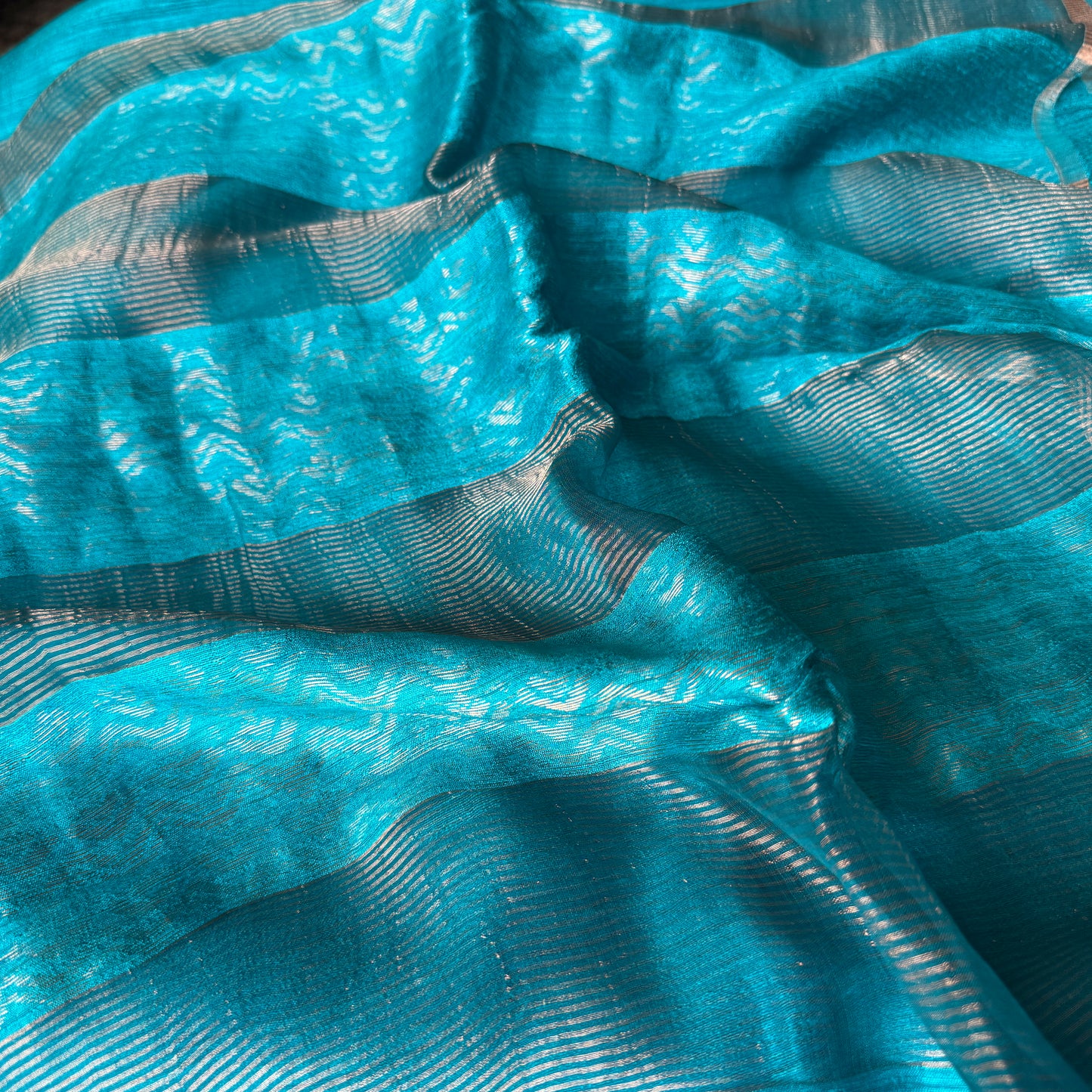 Neelanjana: Blue Handwoven Matka Silk Saree