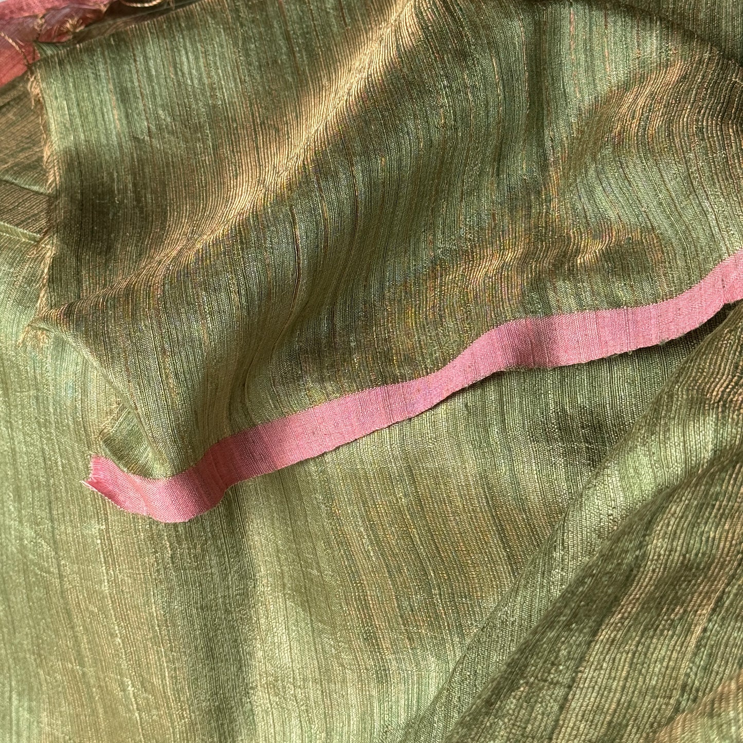 Aarohi: Green Handwoven Matka Silk Saree with Sequins