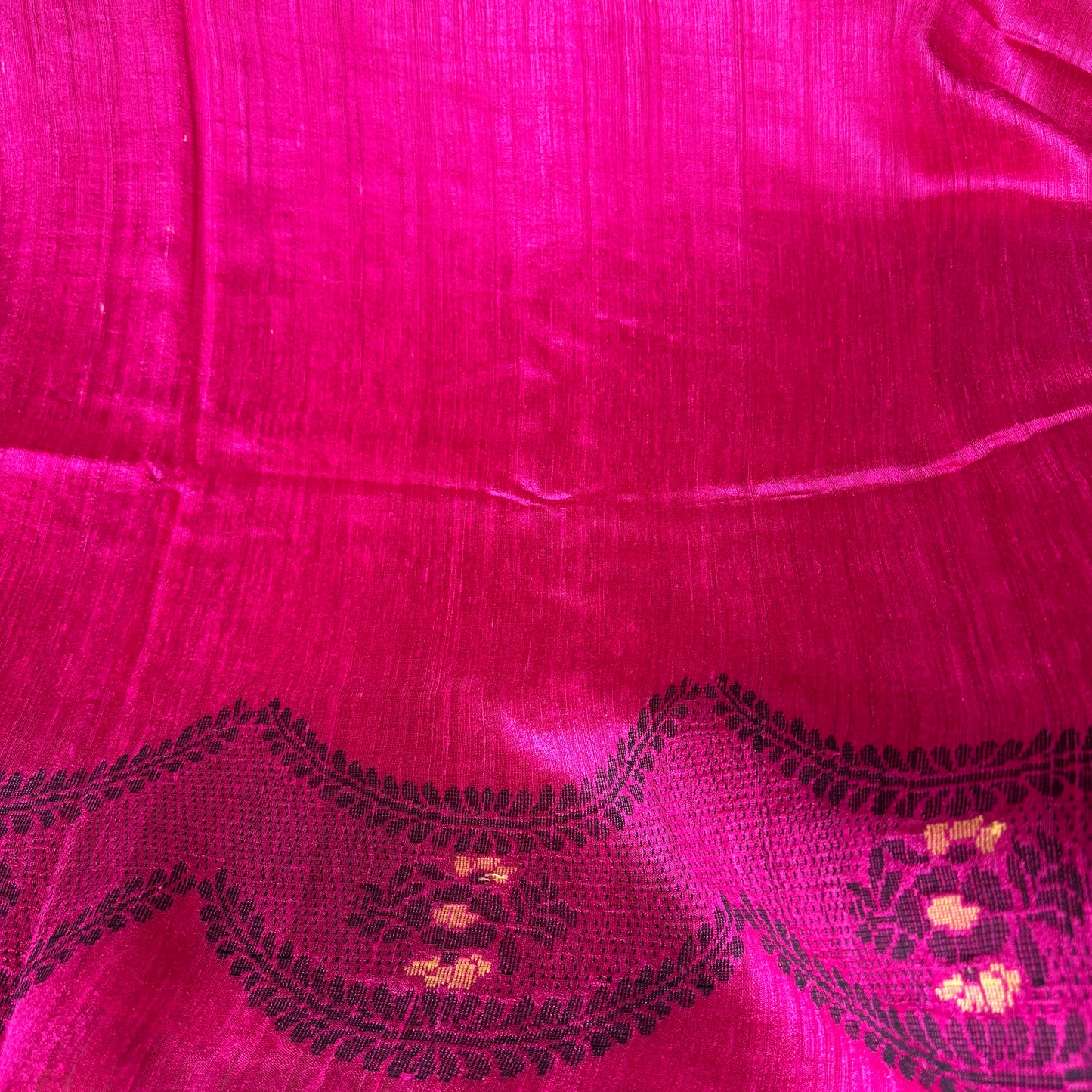 Rangrekha: Pink Handwoven Matka Saree