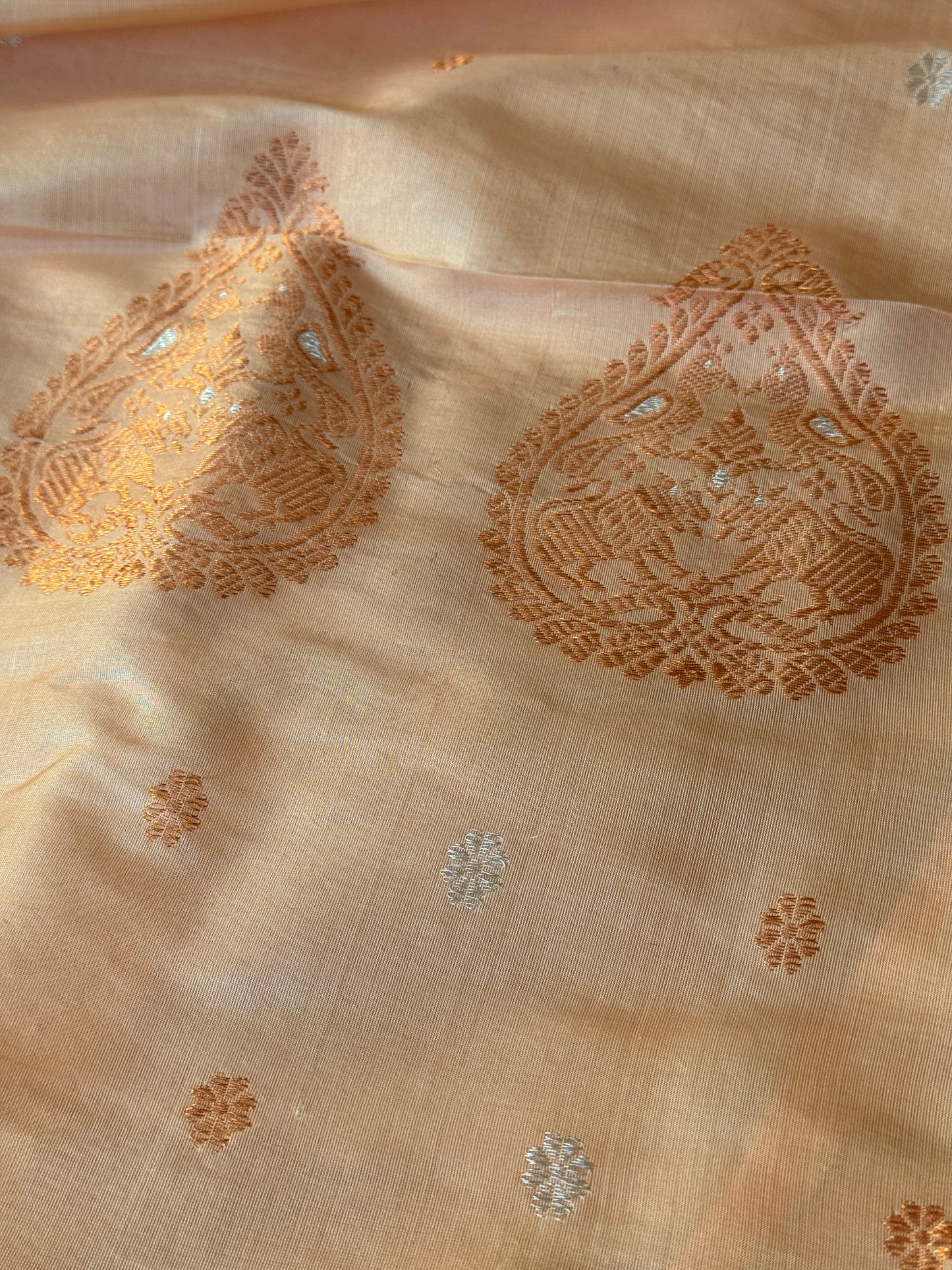 Peach Kesapat Silk Saree
