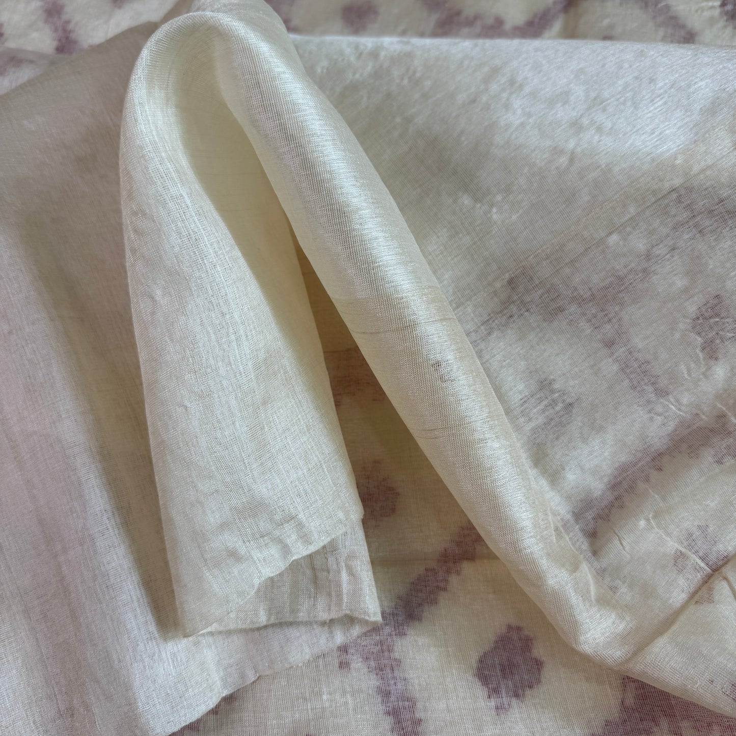 Ivory Elegance: White Tussar Jamdani Saree