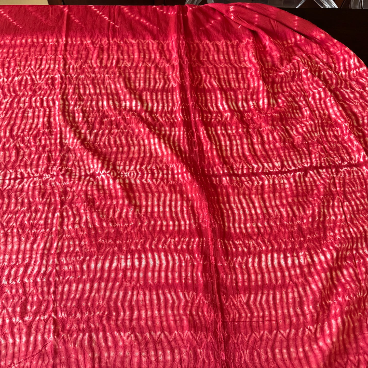 Ketaki: Red Cotton Bandhni Saree