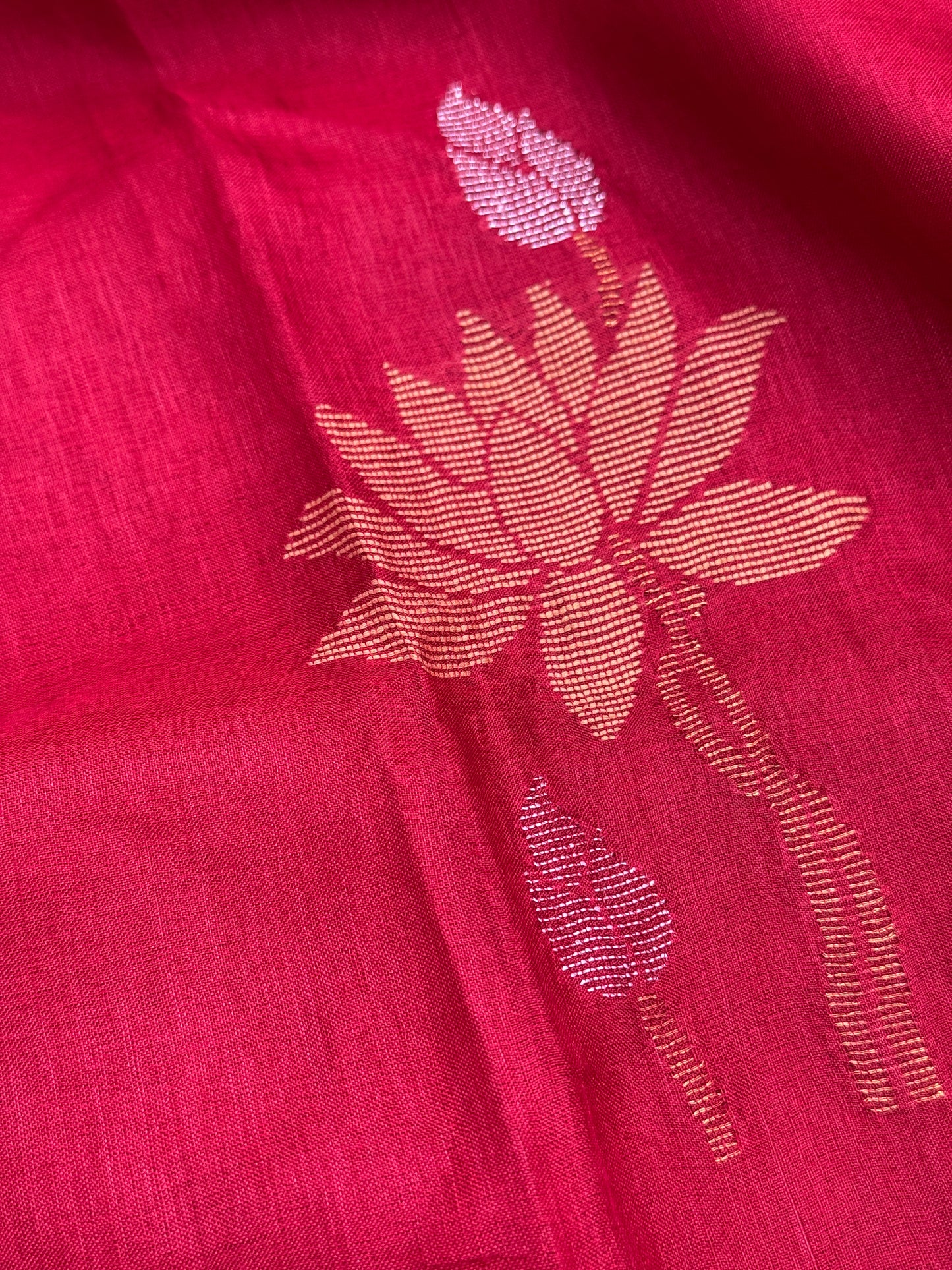 Sindoor: Red Tussar Silk Saree