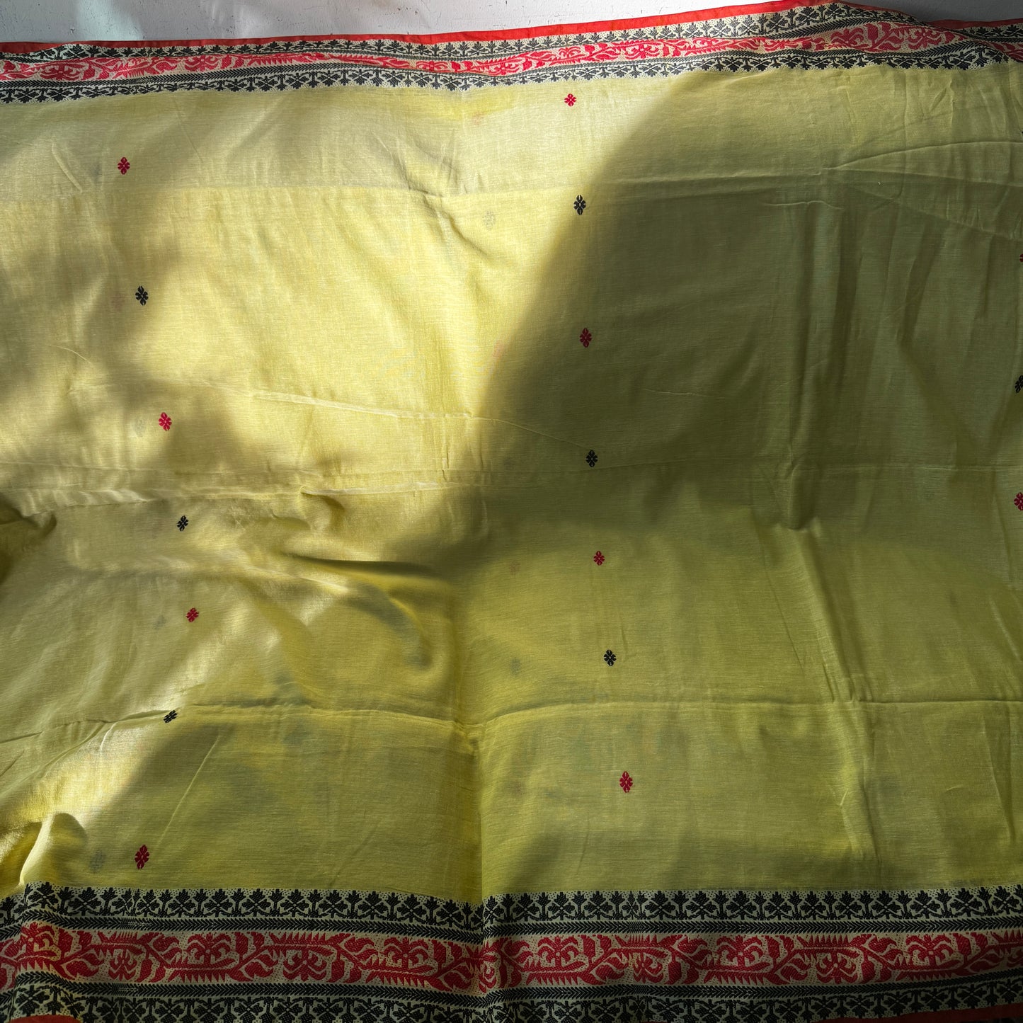 Mrittika: Lime Green Saree