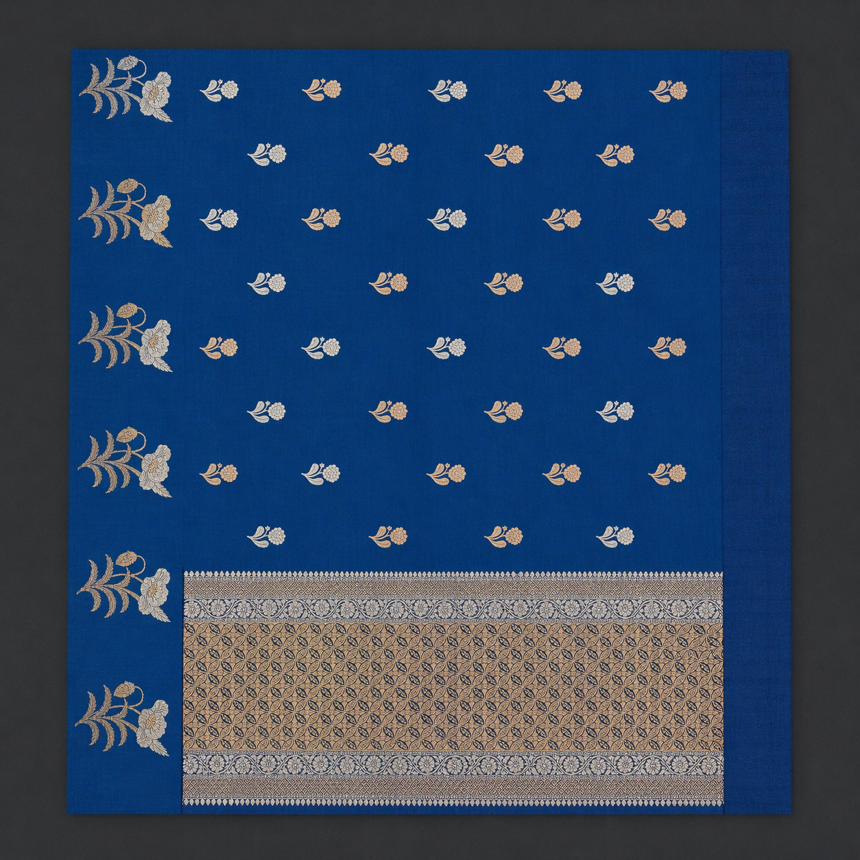 Neelaya: Blue Banarasi Katan Silk Saree