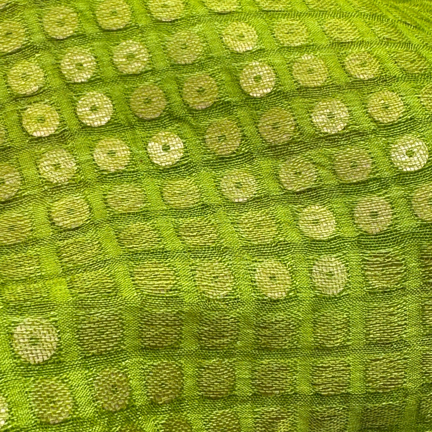 Haritala: Green Tussar Silk Saree with Sequins