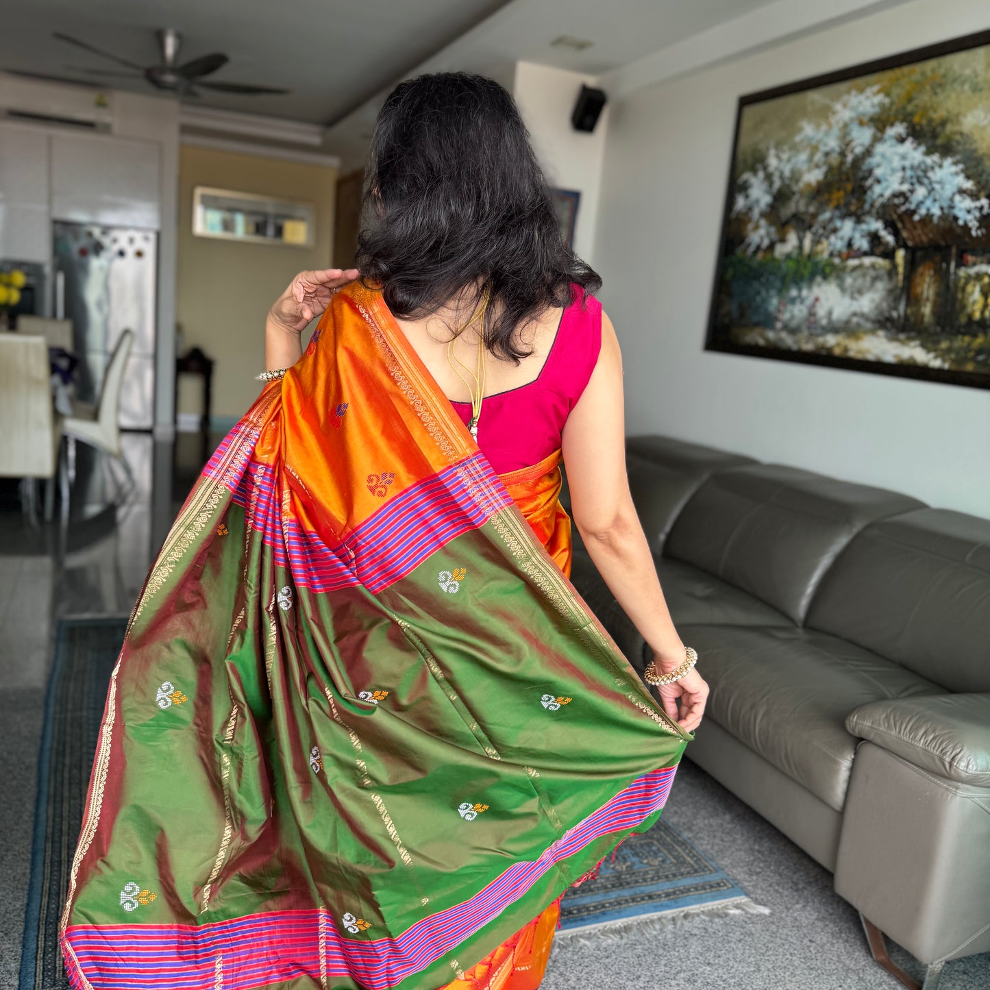 Haldiya: Yellow Katan Silk Saree
