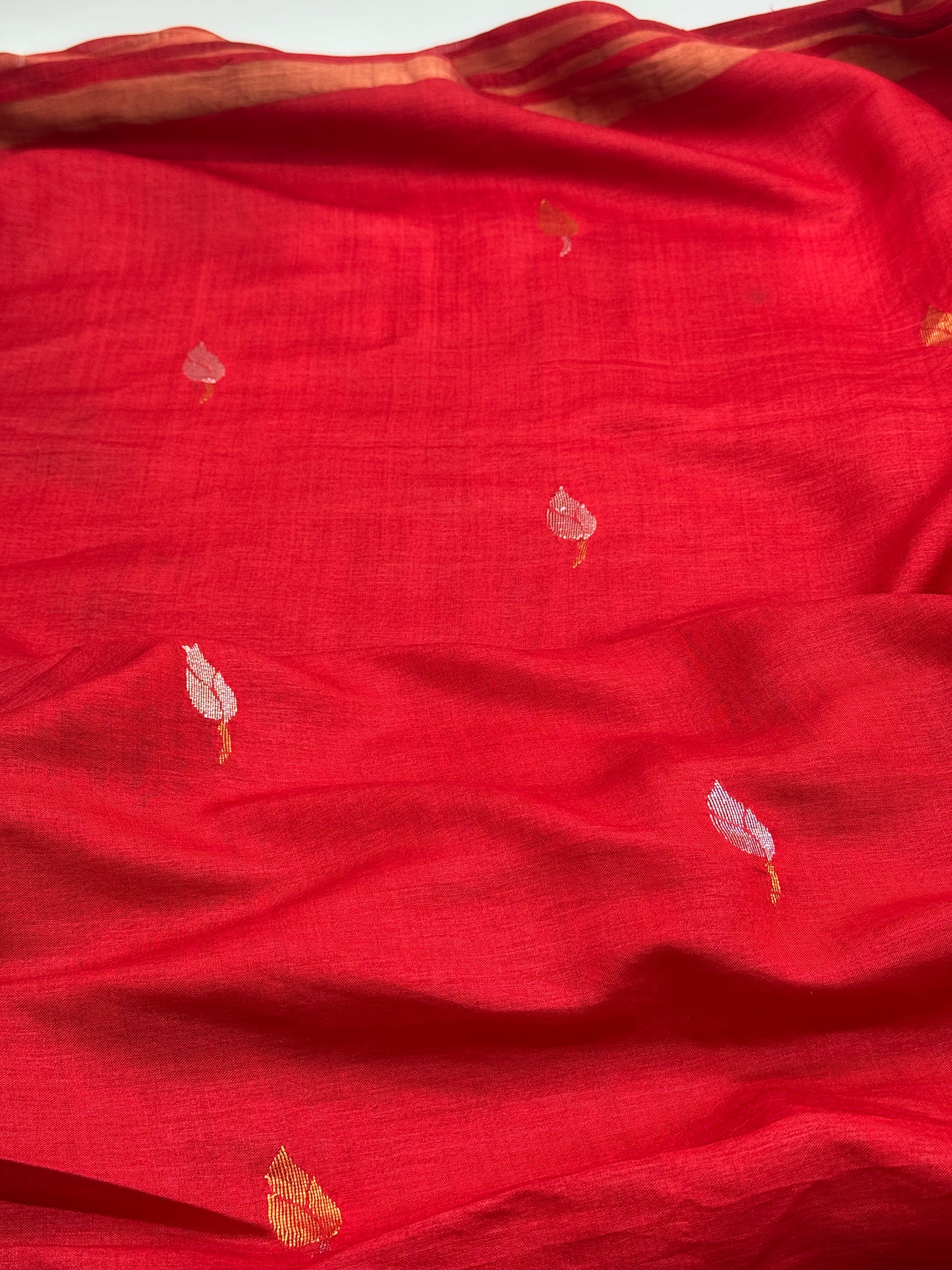 Sindoor: Red Tussar Silk Saree