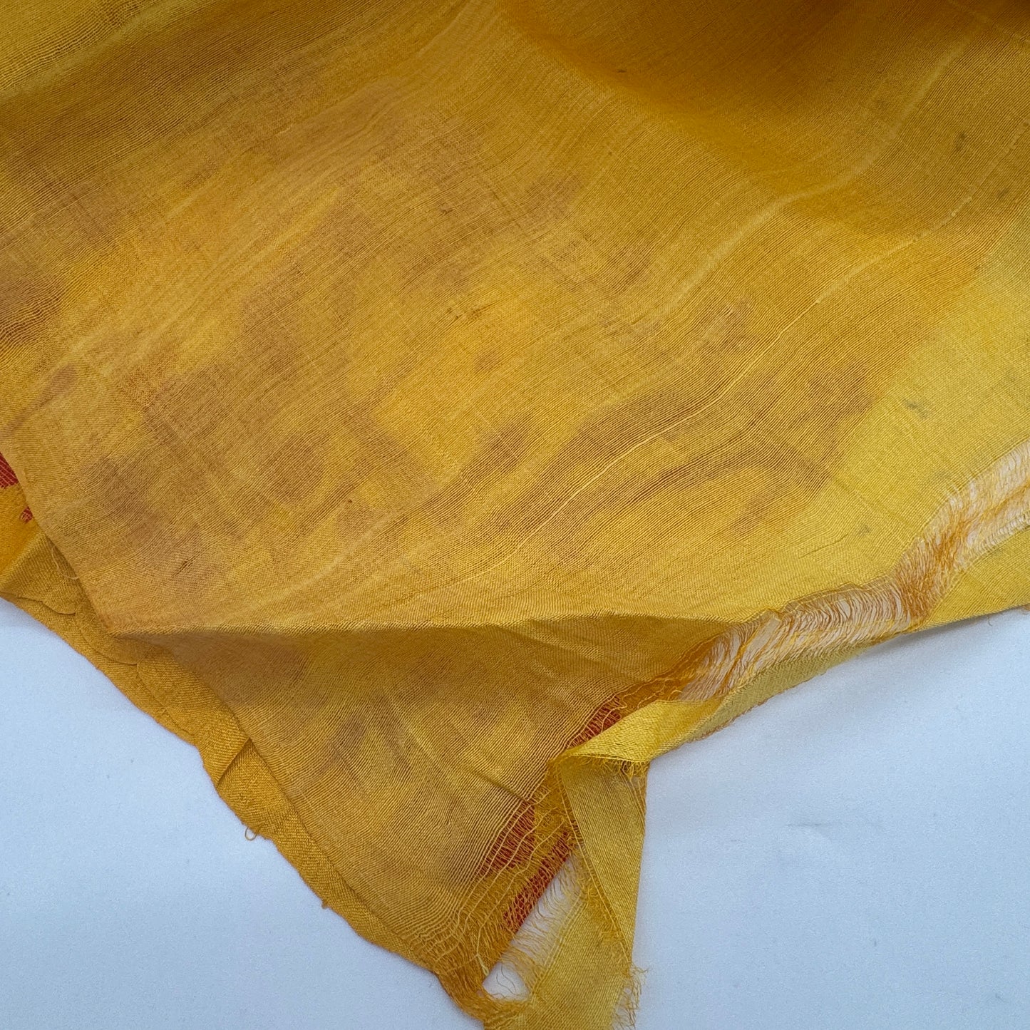 Shobha: Yellow Jamdani Tussar Silk Saree