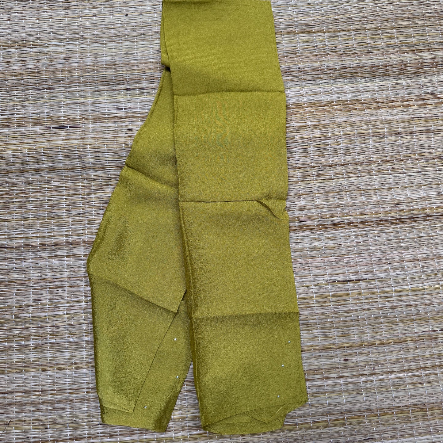 Minal: Olive Green Ombré Chiffon Saree