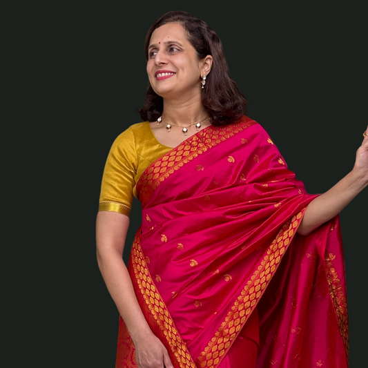 Monica: Pink Paat Silk Saree