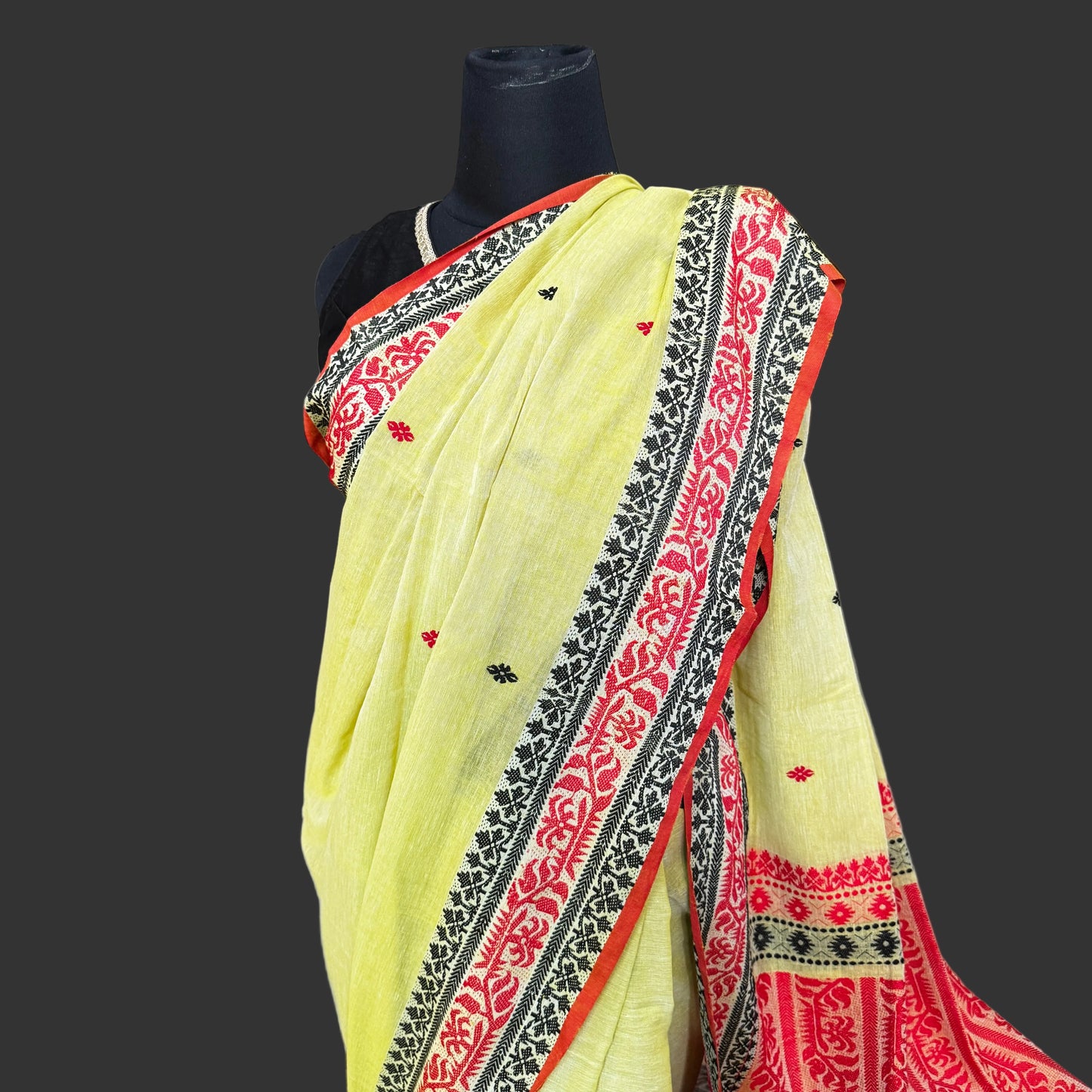 Mrittika: Lime Green Saree