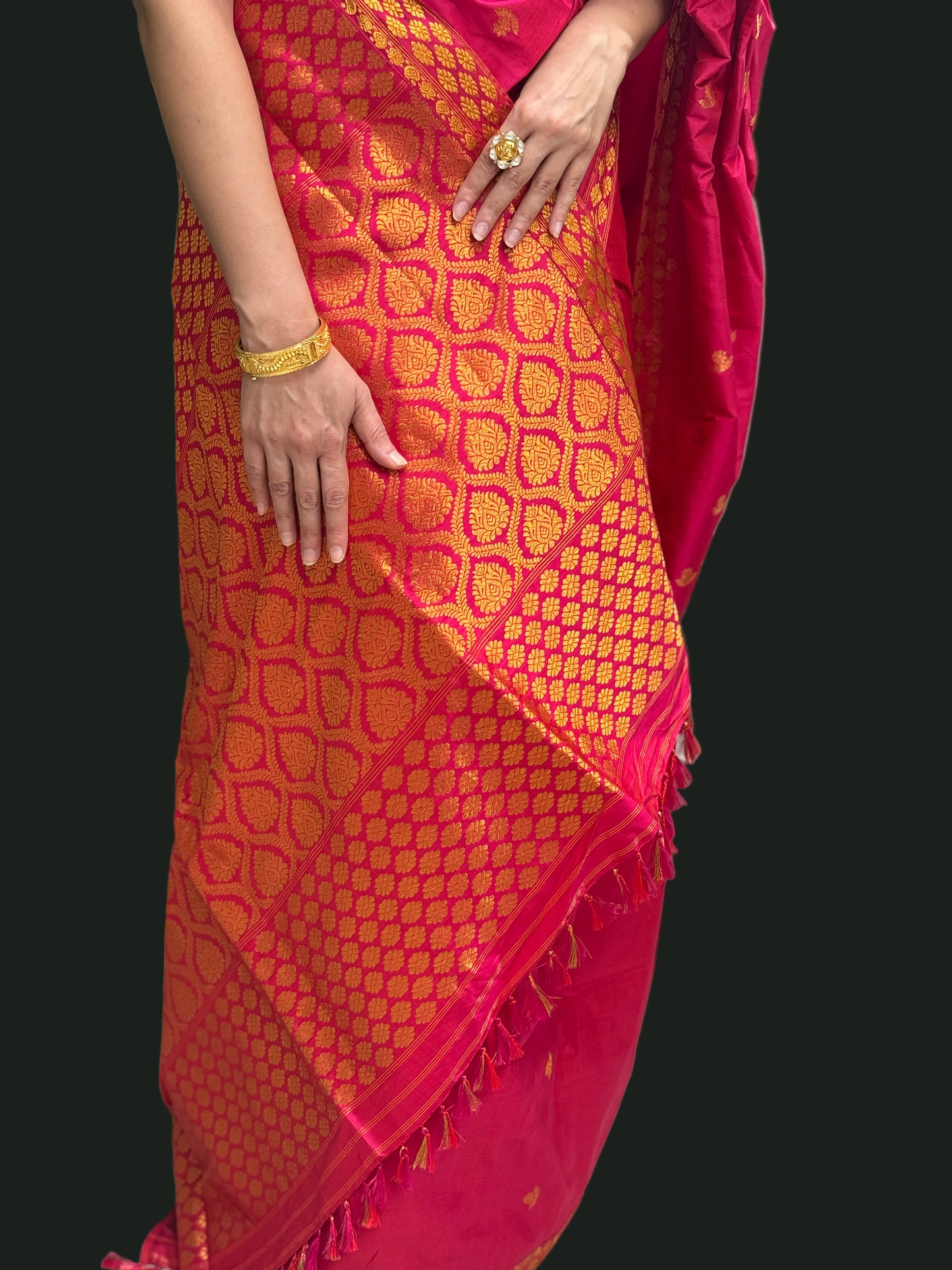 Monica: Pink Paat Silk Saree
