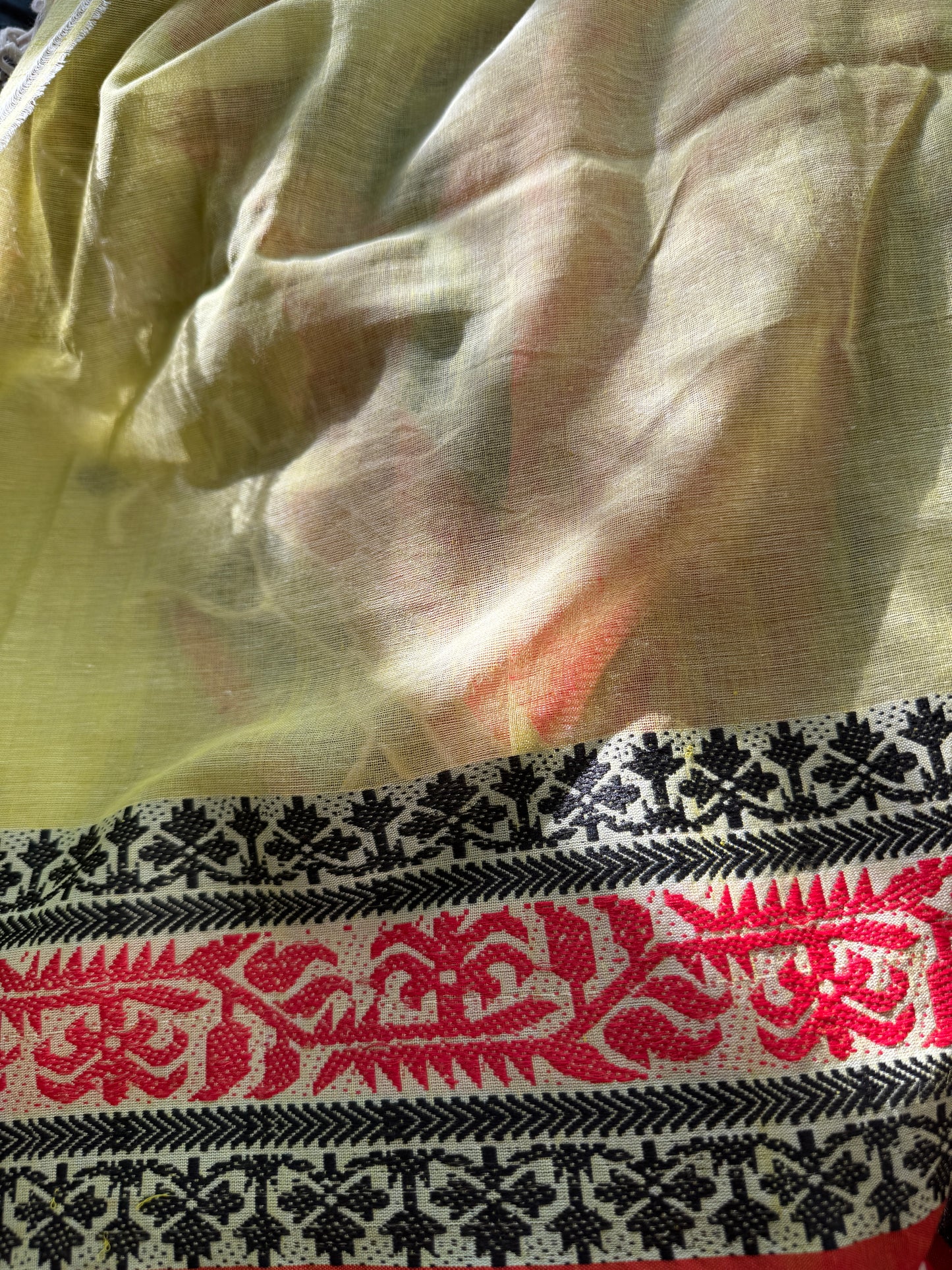 Mrittika: Lime Green Saree