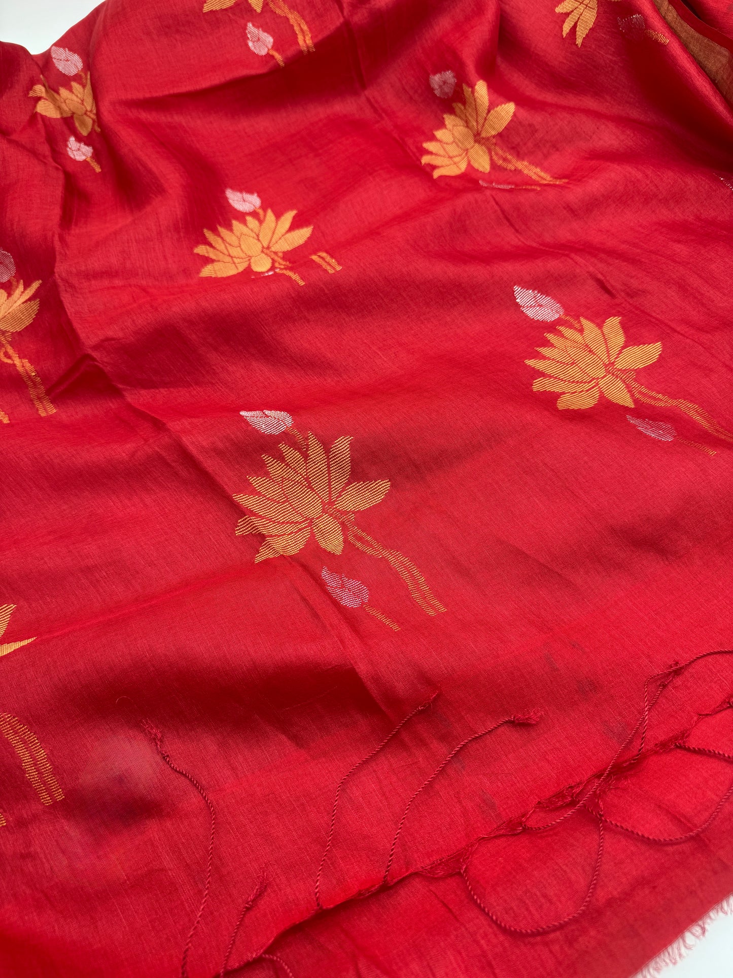 Sindoor: Red Tussar Silk Saree