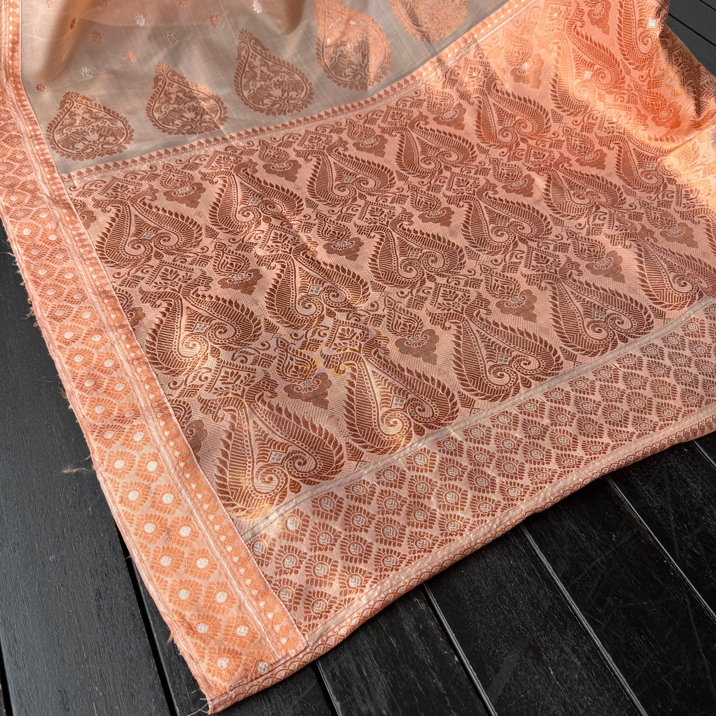 Peach Kesapat Silk Saree