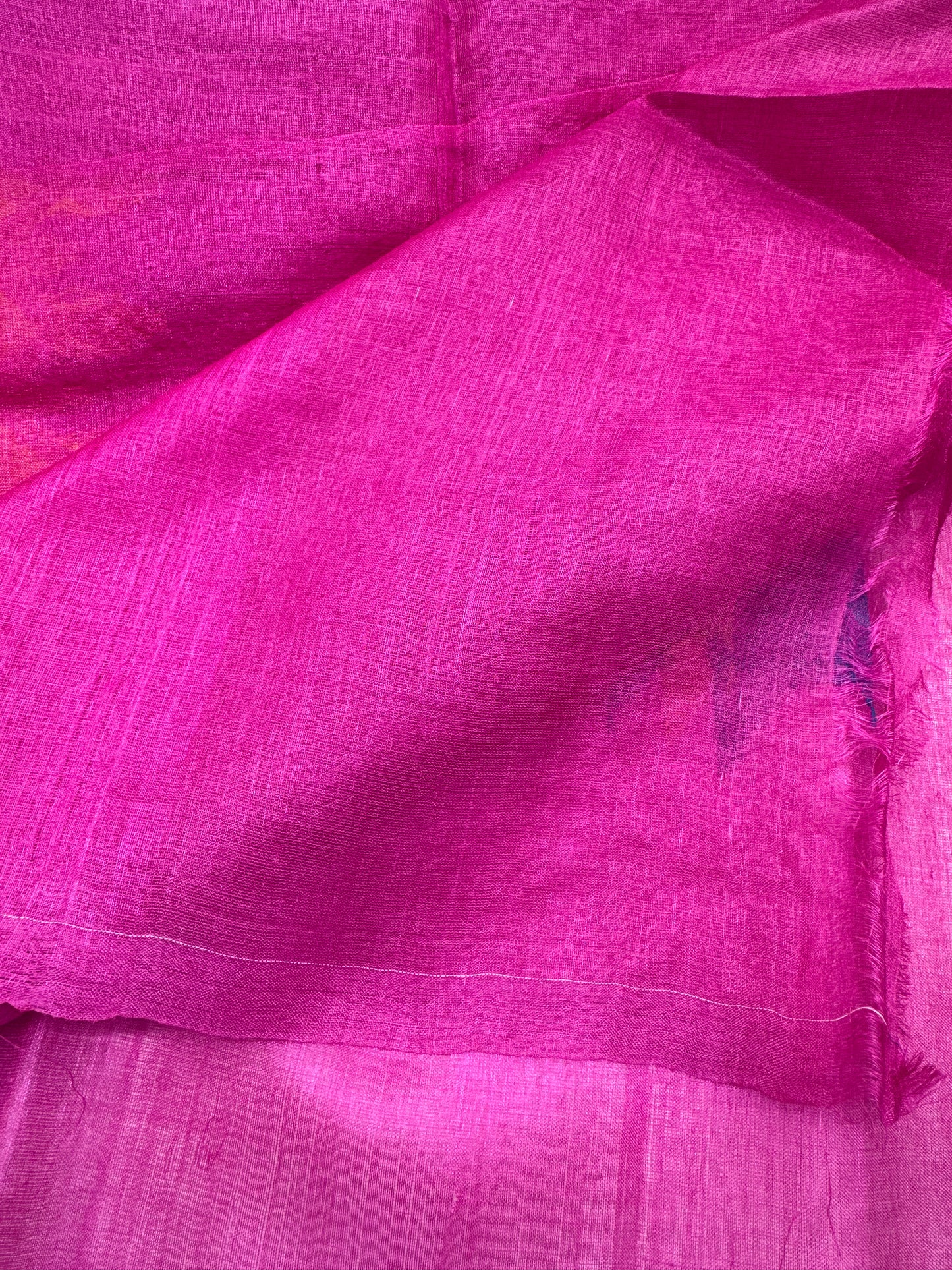 Ava: Pink Handwoven Tussar Silk Jamdani Saree