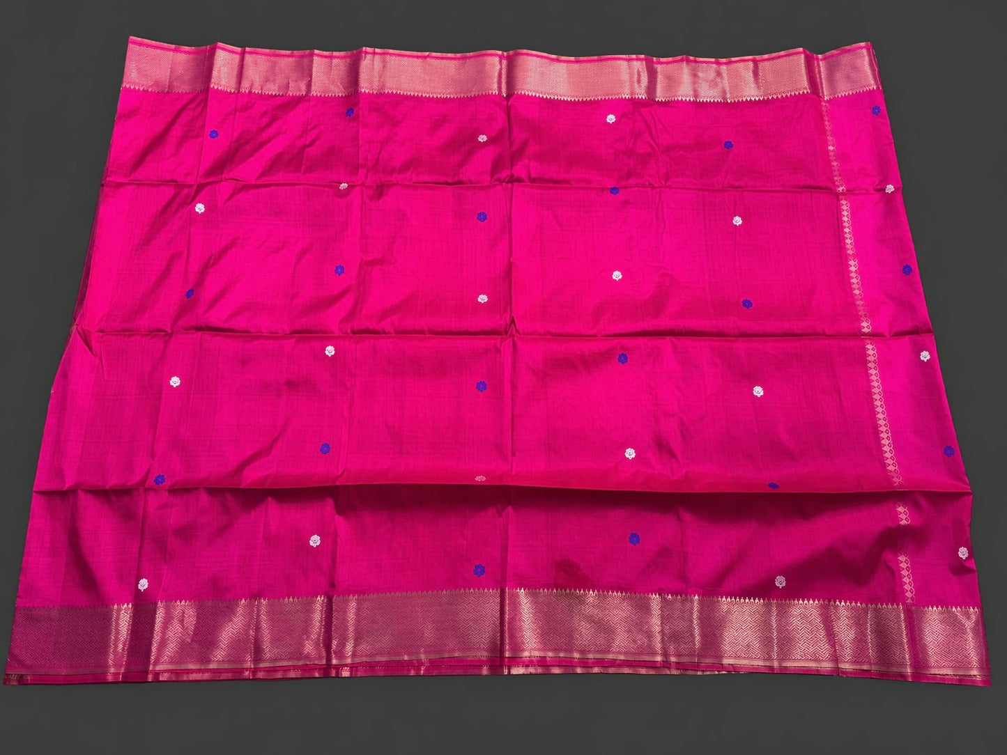 Veda: Pink Handwoven Pattu Silk Saree
