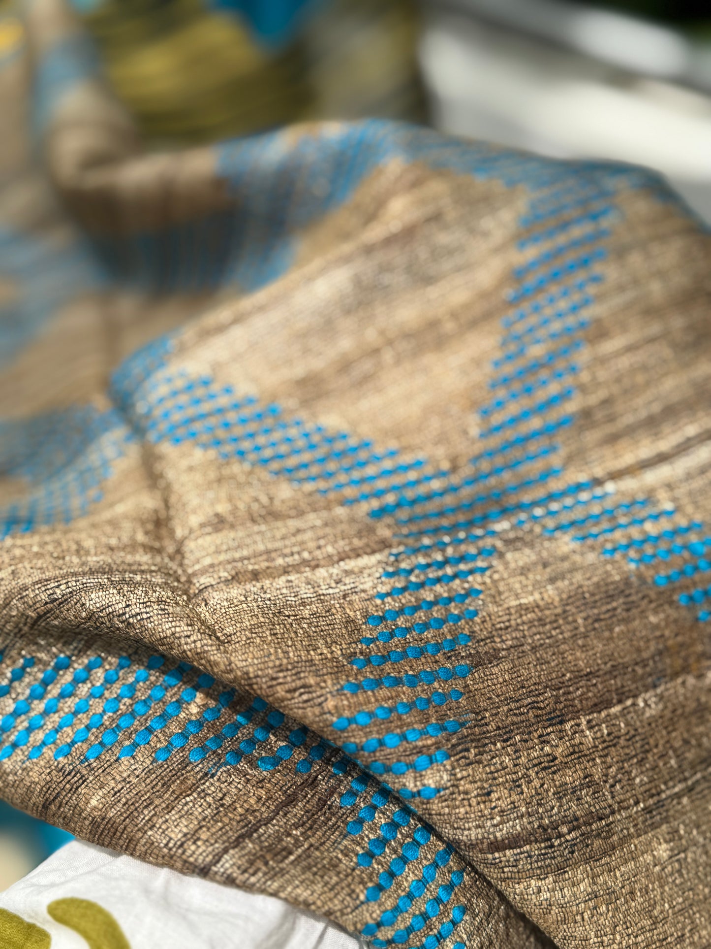 Neela: Blue Handwoven Ghicha Silk Saree