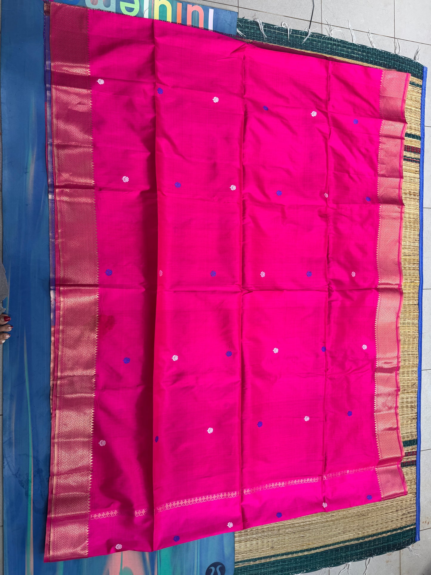 Veda: Pink Handwoven Pattu Silk Saree